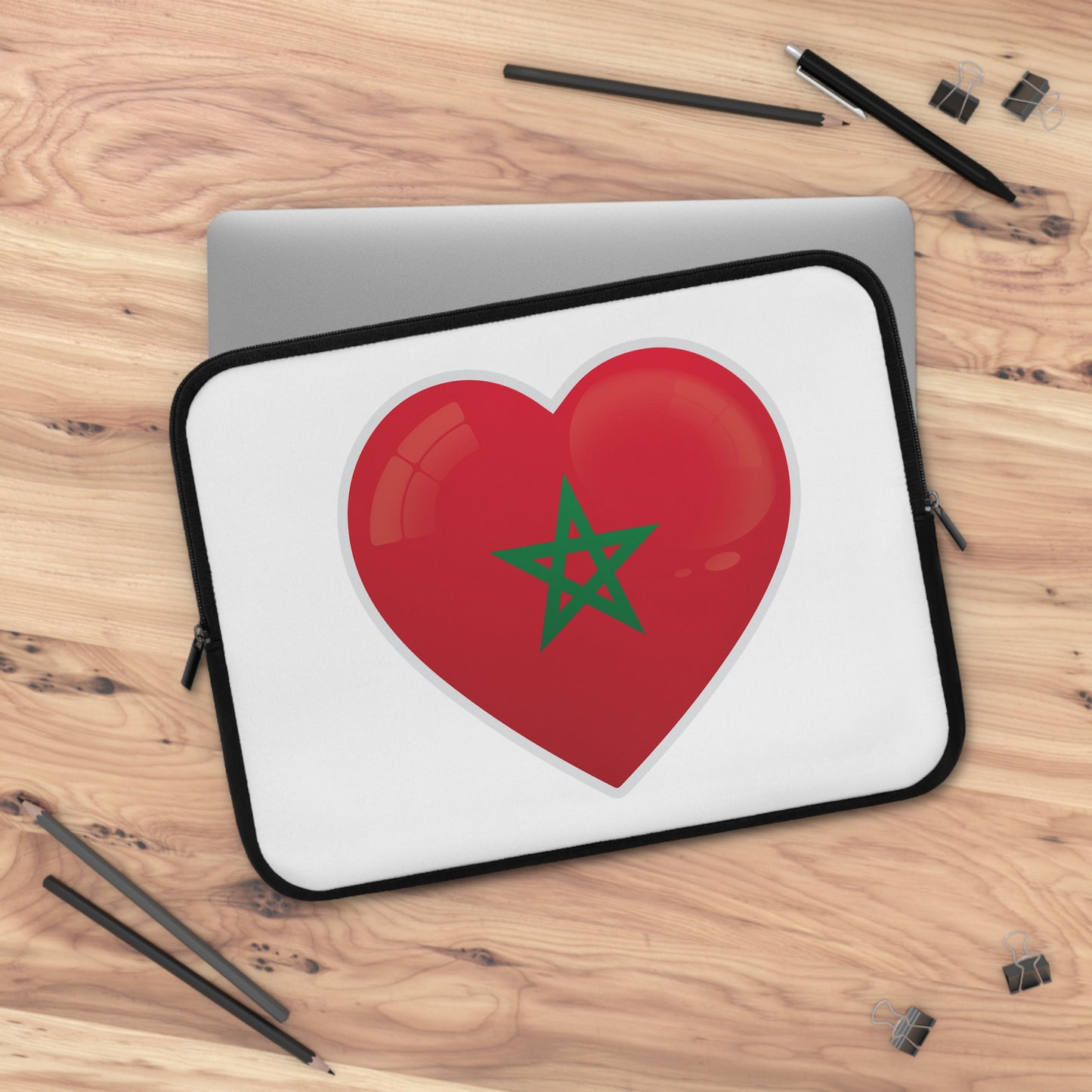 Moroccan Heart Laptop Sleeve - Perfect for Travelers, Students, & Nomads, Gift for Culture Lovers, Stylish Tech Accessory