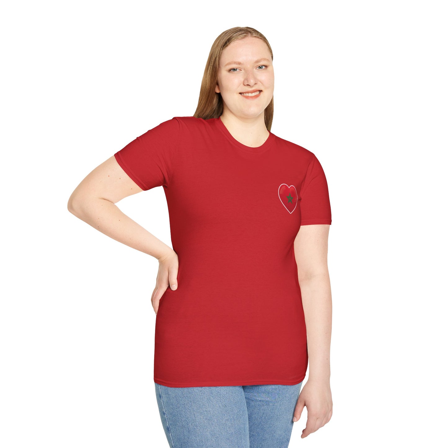 Heart Design Unisex Softstyle T-Shirt, Cute Gift for Couples, Valentine's Day, Casual Wear, Love Theme, Soft Cotton Tee