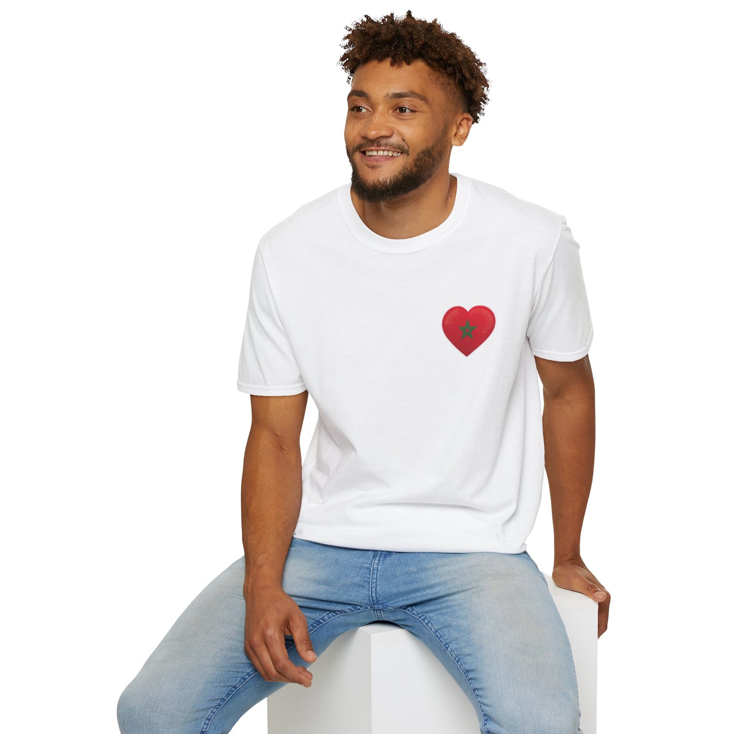 Heart Design Unisex Softstyle T-Shirt, Cute Gift for Couples, Valentine's Day, Casual Wear, Love Theme, Soft Cotton Tee