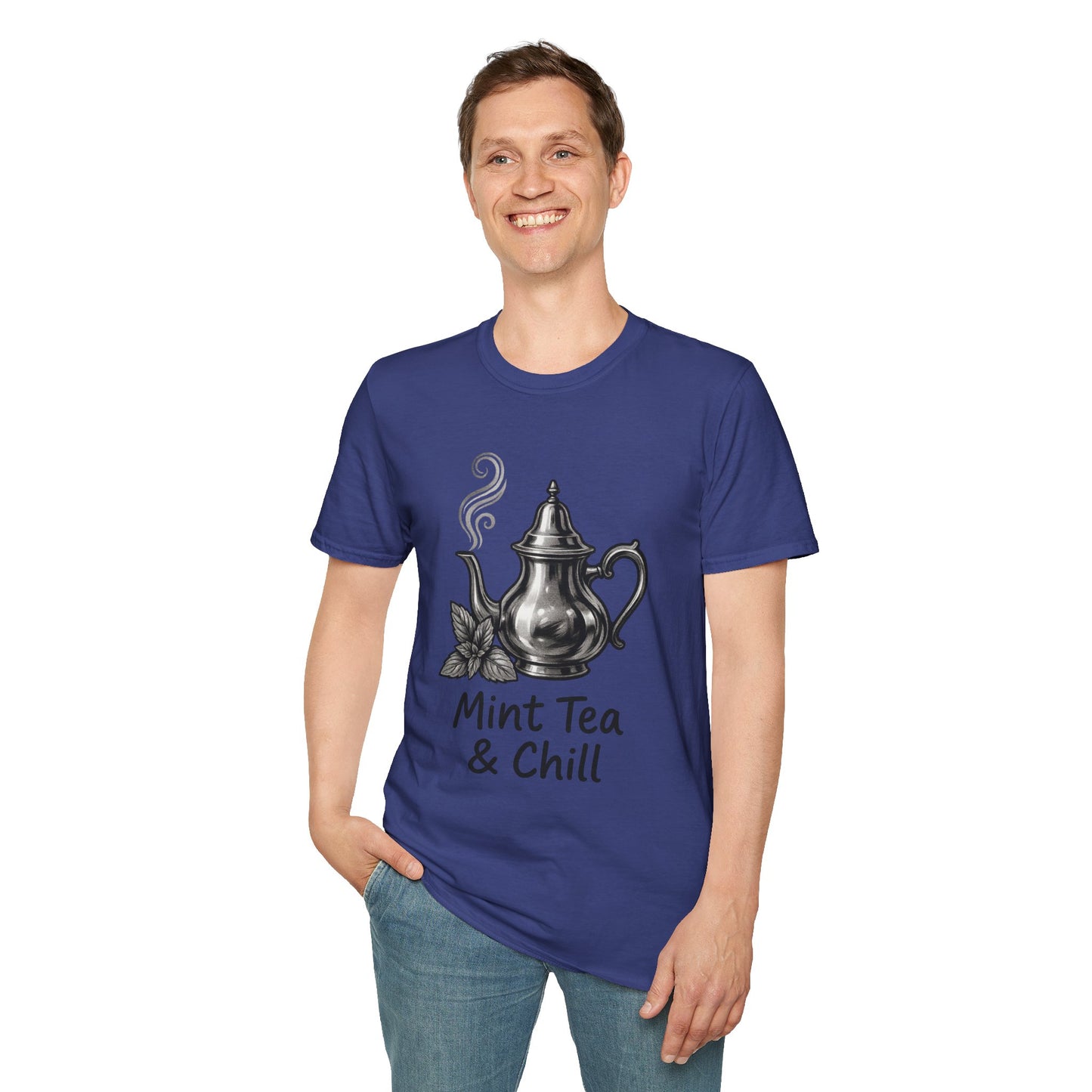 Mint Tea & Chill Unisex T-Shirt, Cozy Tee, Perfect Gift for Tea Lovers, Casual Wear, Relaxation