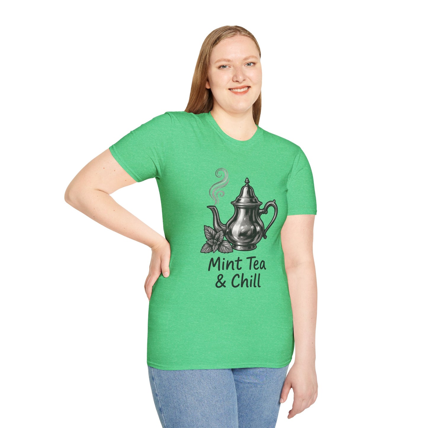 Mint Tea & Chill Unisex T-Shirt, Cozy Tee, Perfect Gift for Tea Lovers, Casual Wear, Relaxation