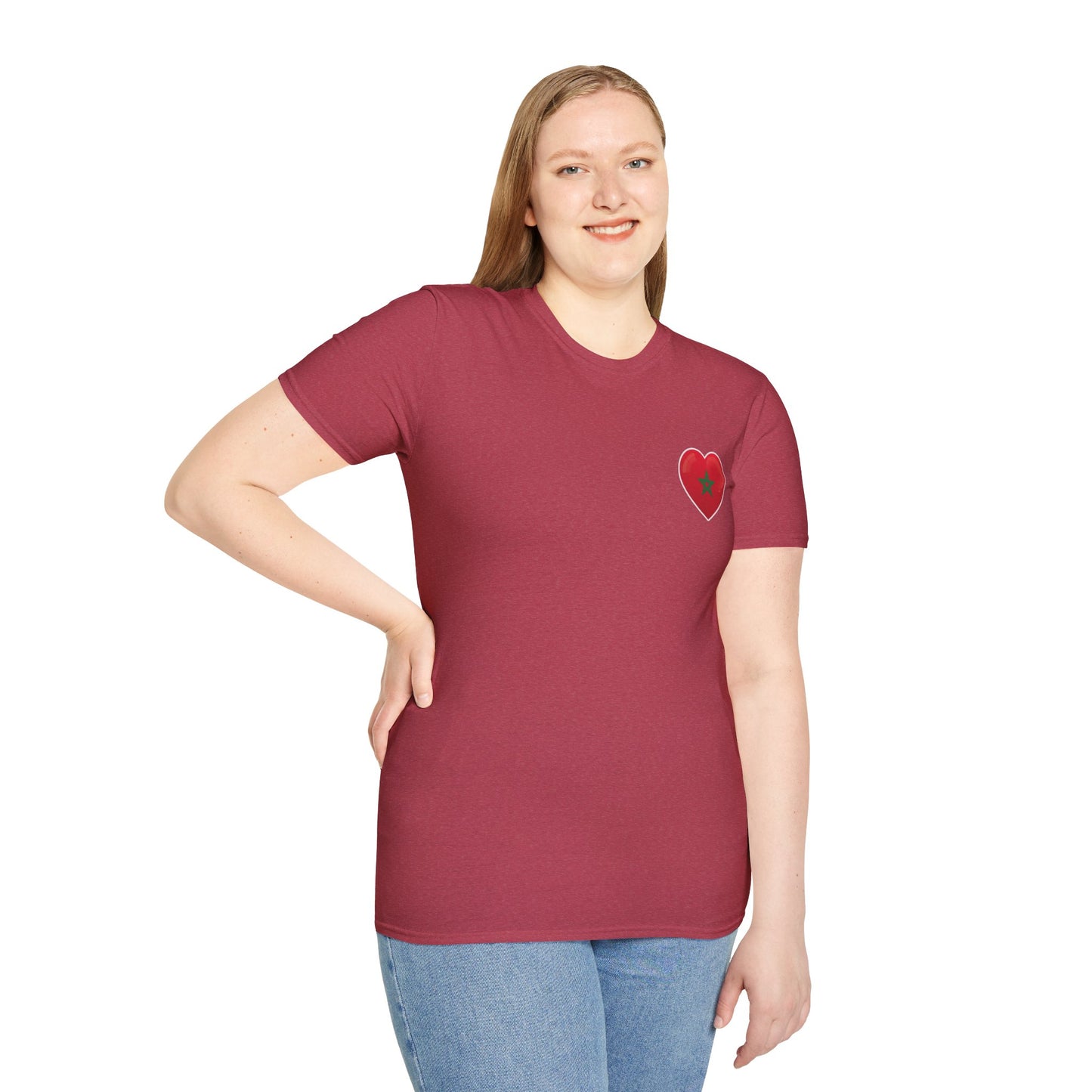 Heart Design Unisex Softstyle T-Shirt, Cute Gift for Couples, Valentine's Day, Casual Wear, Love Theme, Soft Cotton Tee