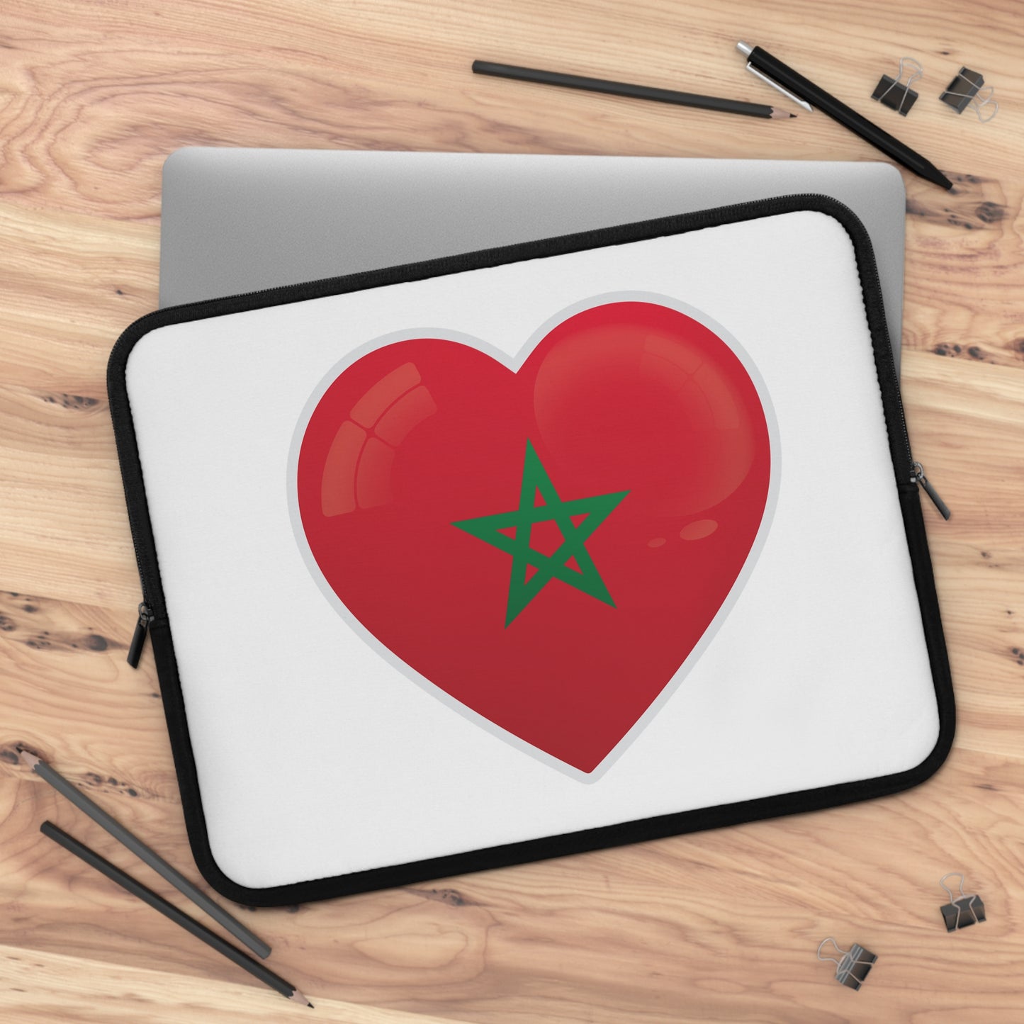 Moroccan Heart Laptop Sleeve - Perfect for Travelers, Students, & Nomads, Gift for Culture Lovers, Stylish Tech Accessory
