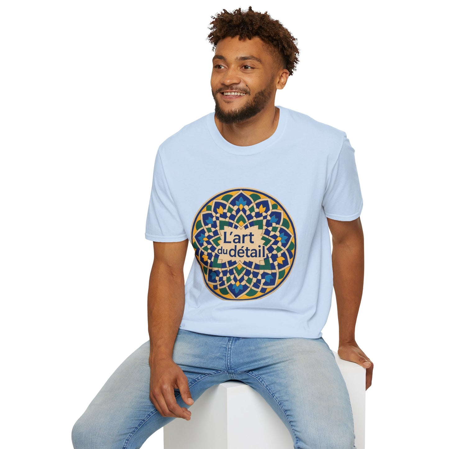 Artistic Detail Unisex T-Shirt, Mandala Tee, Boho Style Shirt, Relaxed Fit Top, Gift for Art Lovers, Casual Wear