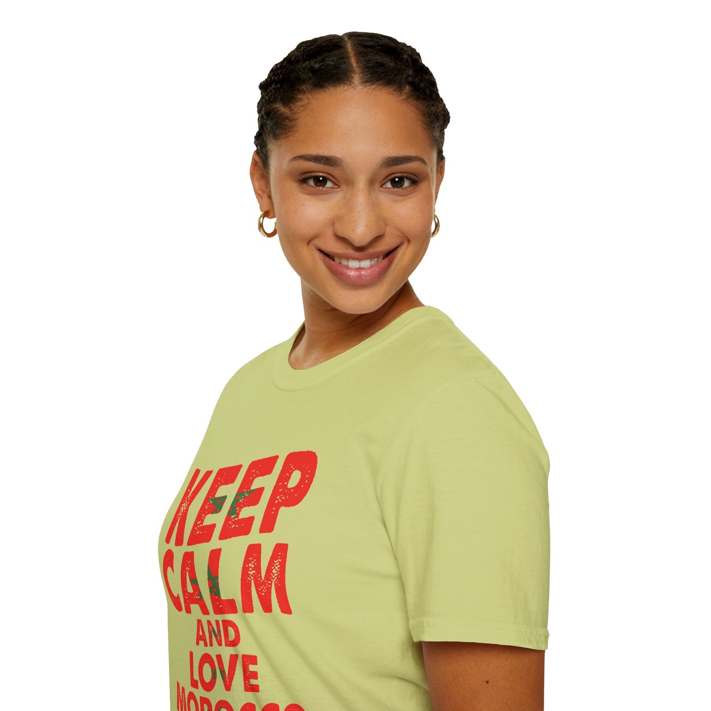 Keep Calm and Love Morocco Shirt, Unisex Softstyle T-Shirt, Gift for Travelers, Casual Wear, Souvenir, Ethnic Pride Wear