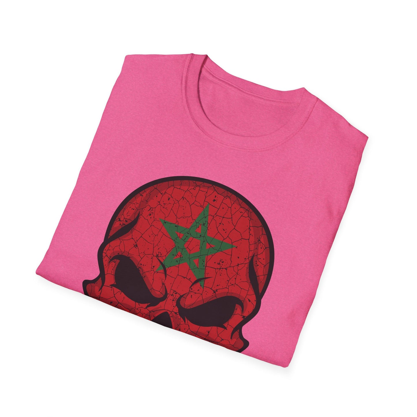 Moroccan Skull Graphic Tee, Unisex Softstyle T-Shirt, Edgy Fashion, Halloween Party Wear, Gifts for Him & Her, Rocker Style