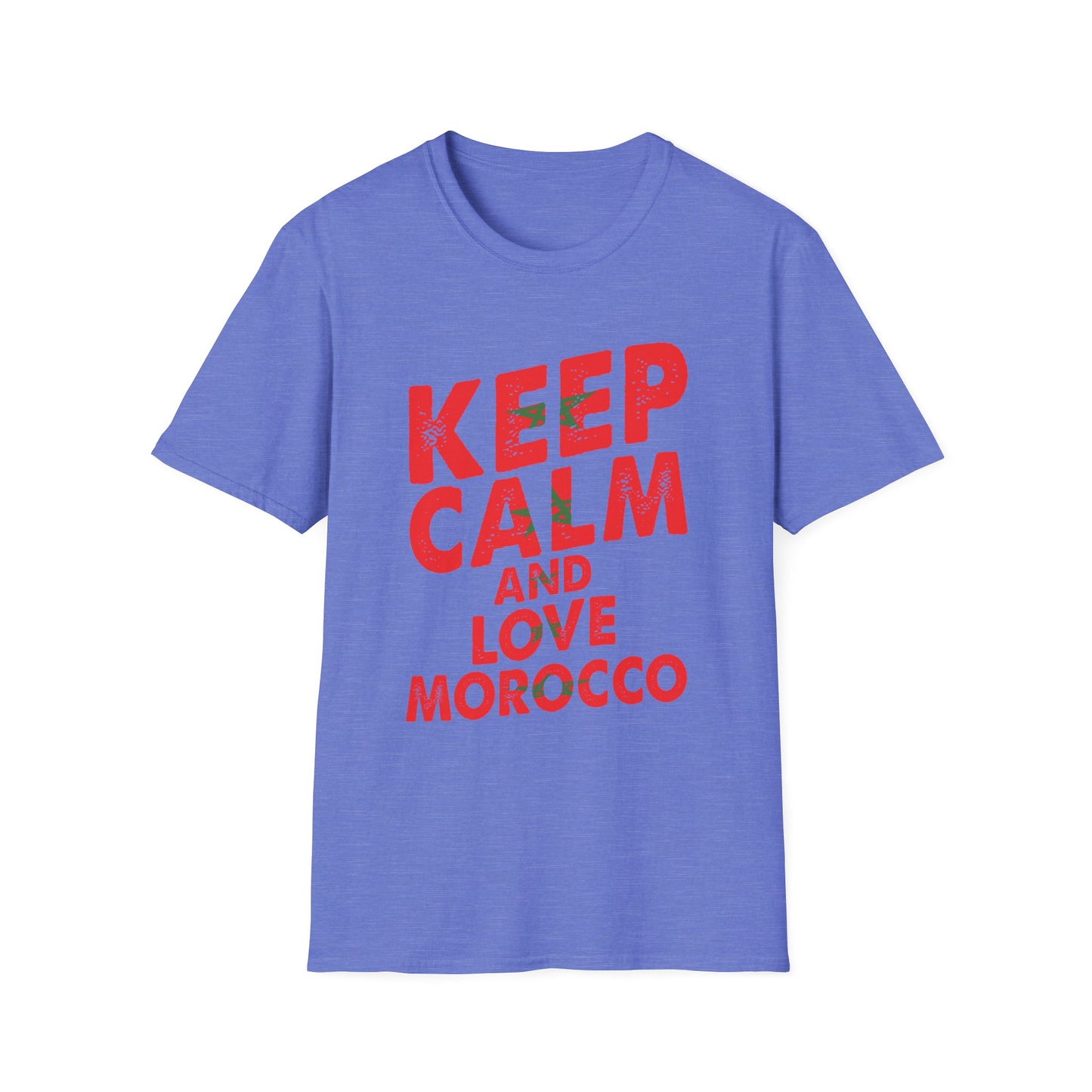 Keep Calm and Love Morocco Shirt, Unisex Softstyle T-Shirt, Gift for Travelers, Casual Wear, Souvenir, Ethnic Pride Wear