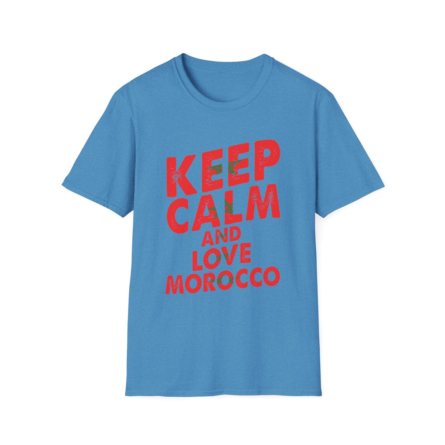 Keep Calm and Love Morocco Shirt, Unisex Softstyle T-Shirt, Gift for Travelers, Casual Wear, Souvenir, Ethnic Pride Wear