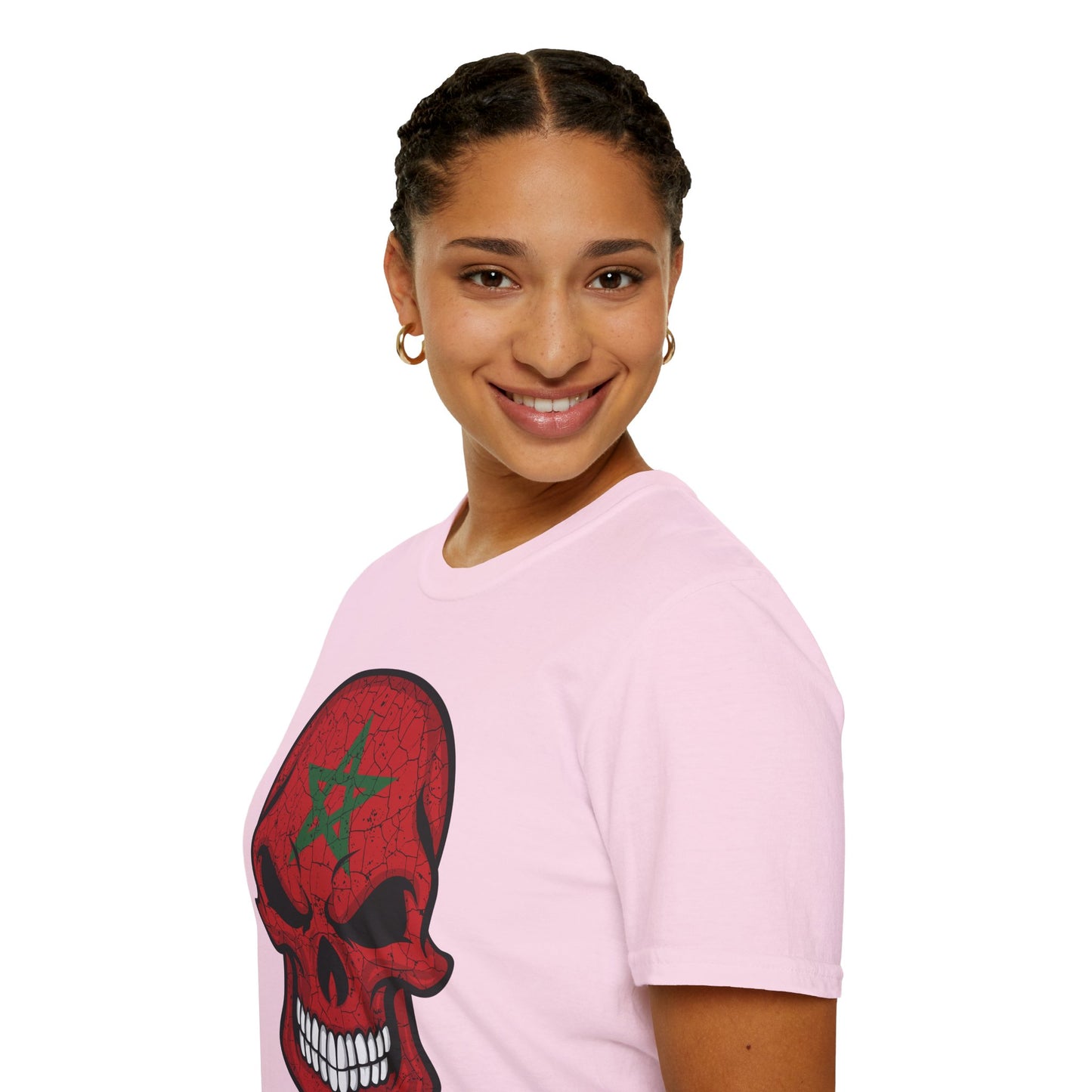 Moroccan Skull Graphic Tee, Unisex Softstyle T-Shirt, Edgy Fashion, Halloween Party Wear, Gifts for Him & Her, Rocker Style