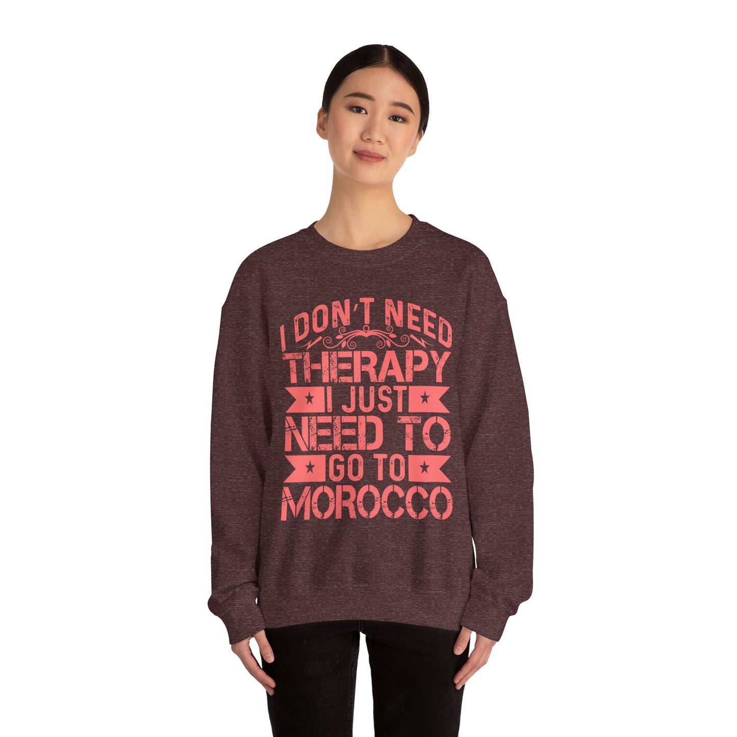 Morocco Therapy Sweatshirt, Unisex Crewneck, Casual Gift, Travel Vibes, Relaxation Apparel