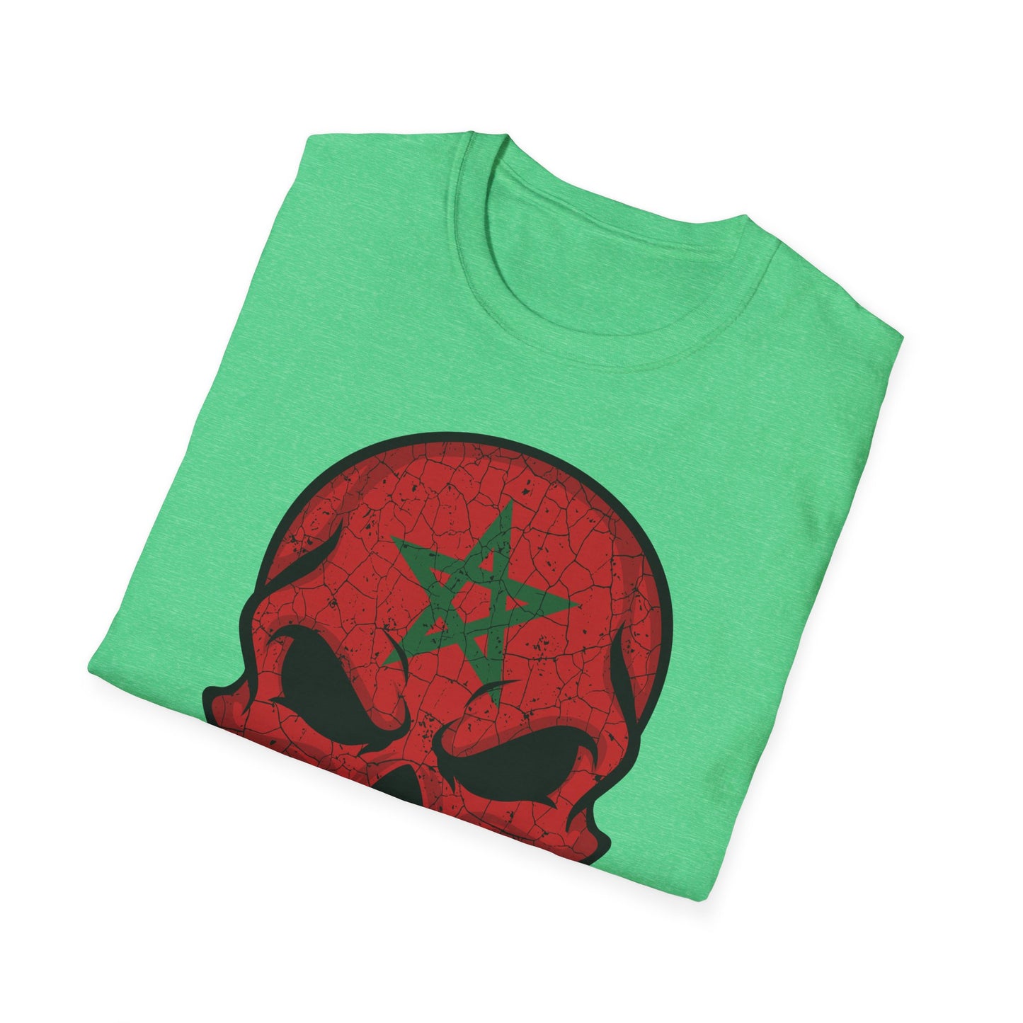 Moroccan Skull Graphic Tee, Unisex Softstyle T-Shirt, Edgy Fashion, Halloween Party Wear, Gifts for Him & Her, Rocker Style