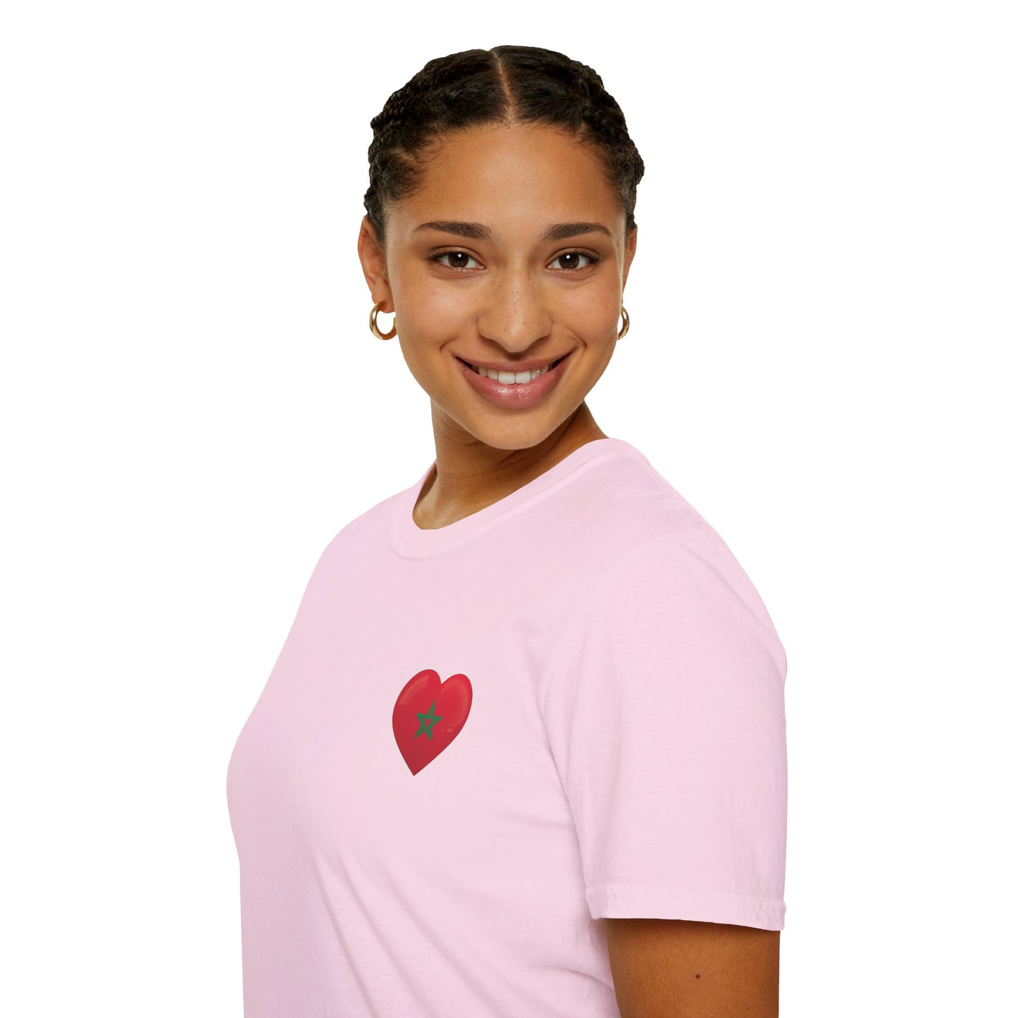 Heart Design Unisex Softstyle T-Shirt, Cute Gift for Couples, Valentine's Day, Casual Wear, Love Theme, Soft Cotton Tee