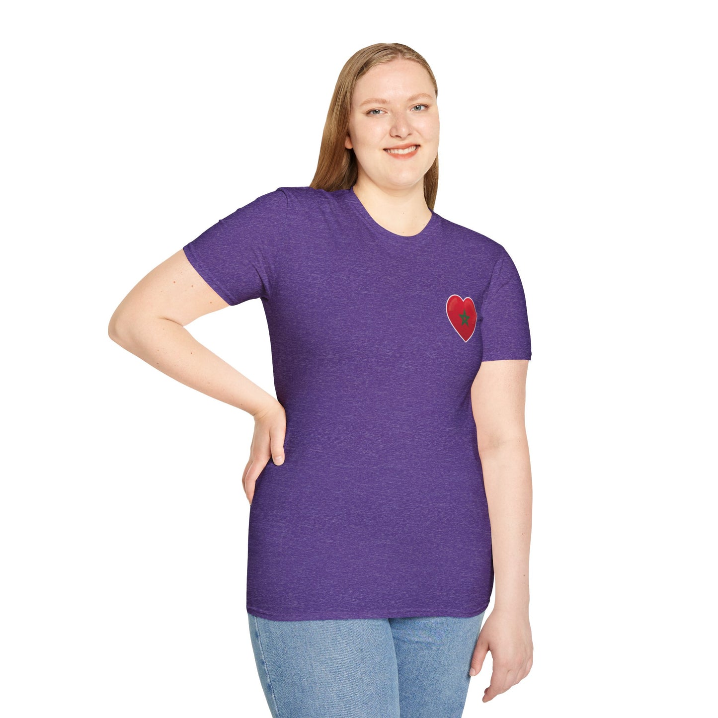 Heart Design Unisex Softstyle T-Shirt, Cute Gift for Couples, Valentine's Day, Casual Wear, Love Theme, Soft Cotton Tee