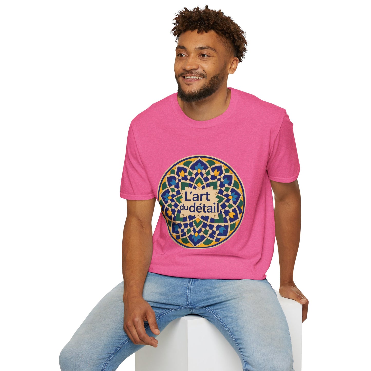 Artistic Detail Unisex T-Shirt, Mandala Tee, Boho Style Shirt, Relaxed Fit Top, Gift for Art Lovers, Casual Wear