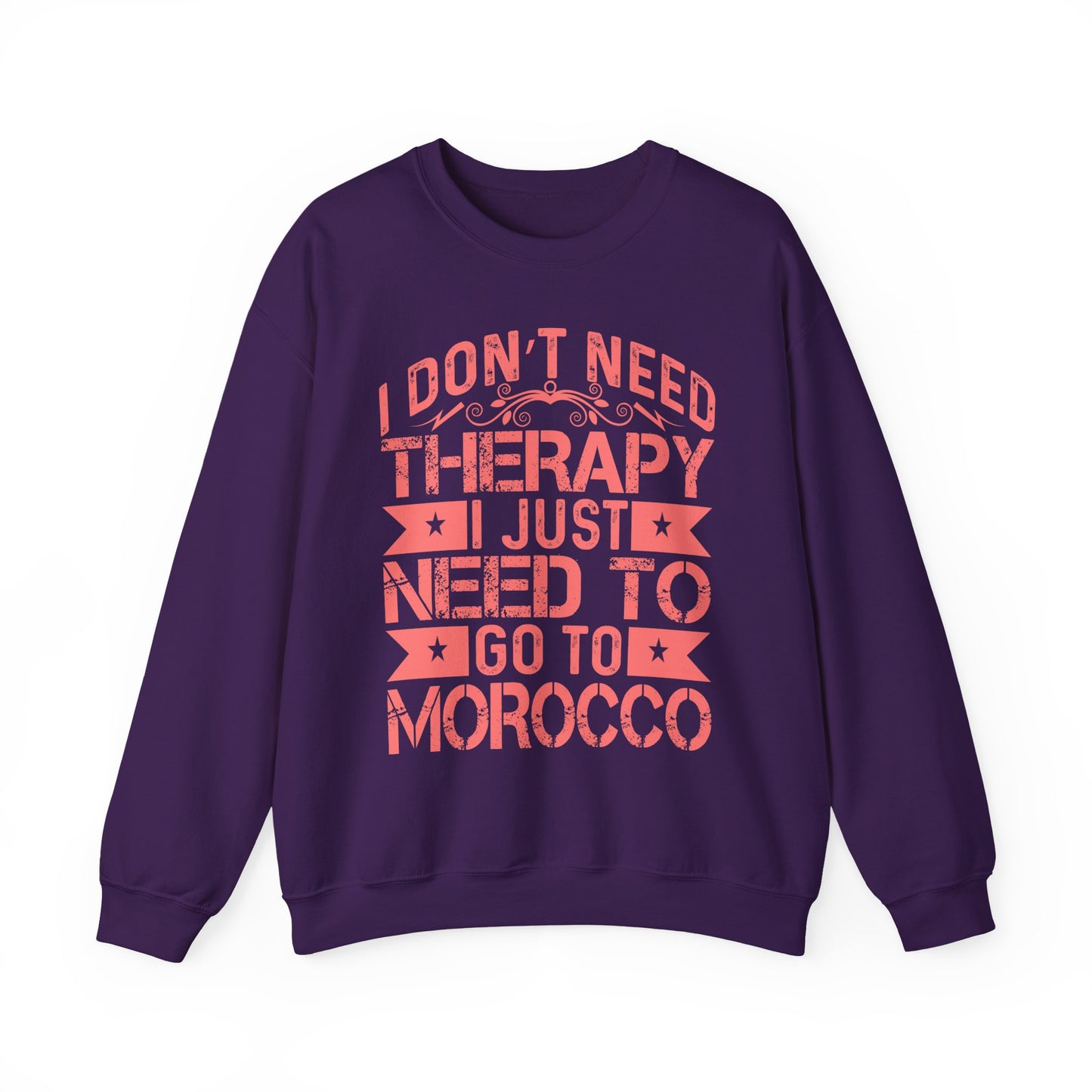 Morocco Therapy Sweatshirt, Unisex Crewneck, Casual Gift, Travel Vibes, Relaxation Apparel