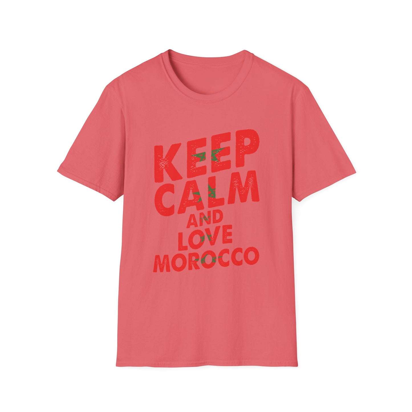 Keep Calm and Love Morocco Shirt, Unisex Softstyle T-Shirt, Gift for Travelers, Casual Wear, Souvenir, Ethnic Pride Wear