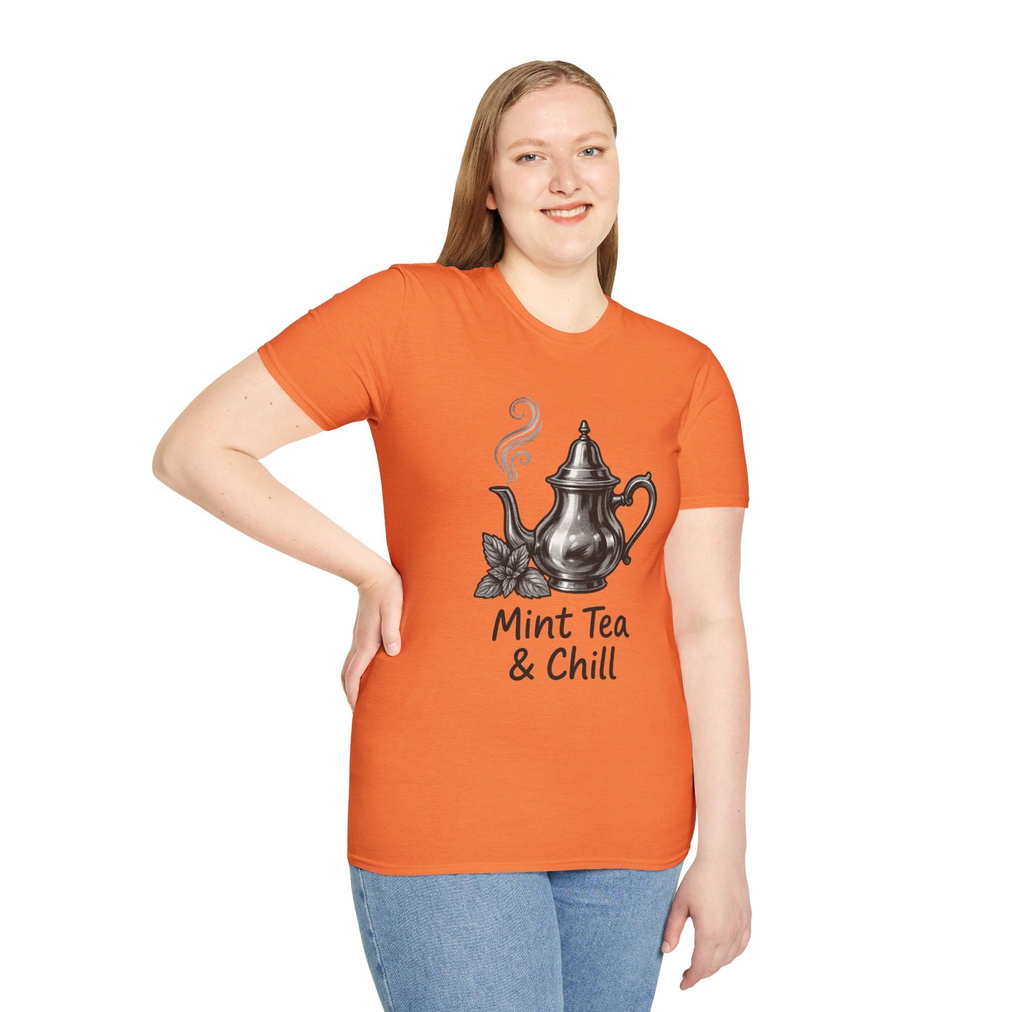 Mint Tea & Chill Unisex T-Shirt, Cozy Tee, Perfect Gift for Tea Lovers, Casual Wear, Relaxation