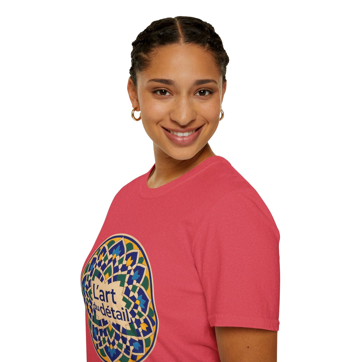 Artistic Detail Unisex T-Shirt, Mandala Tee, Boho Style Shirt, Relaxed Fit Top, Gift for Art Lovers, Casual Wear