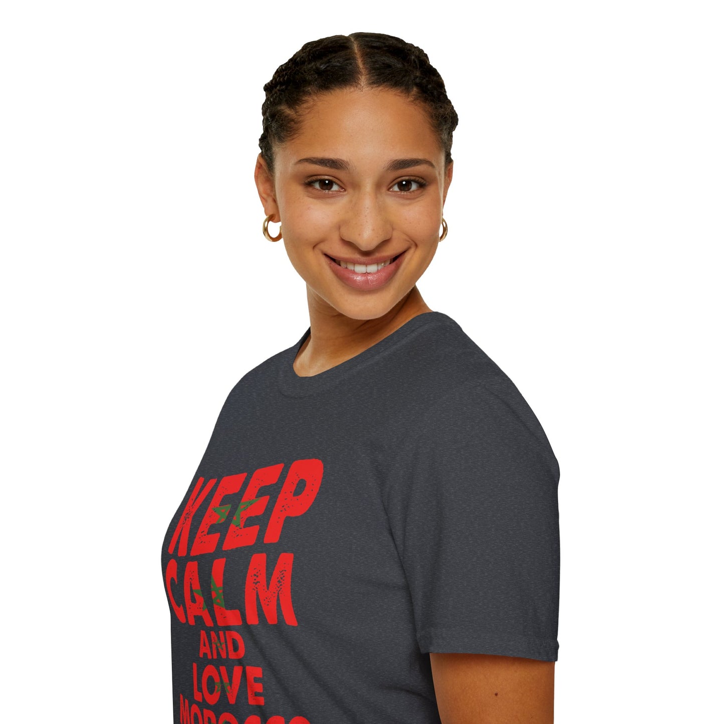 Keep Calm and Love Morocco Shirt, Unisex Softstyle T-Shirt, Gift for Travelers, Casual Wear, Souvenir, Ethnic Pride Wear