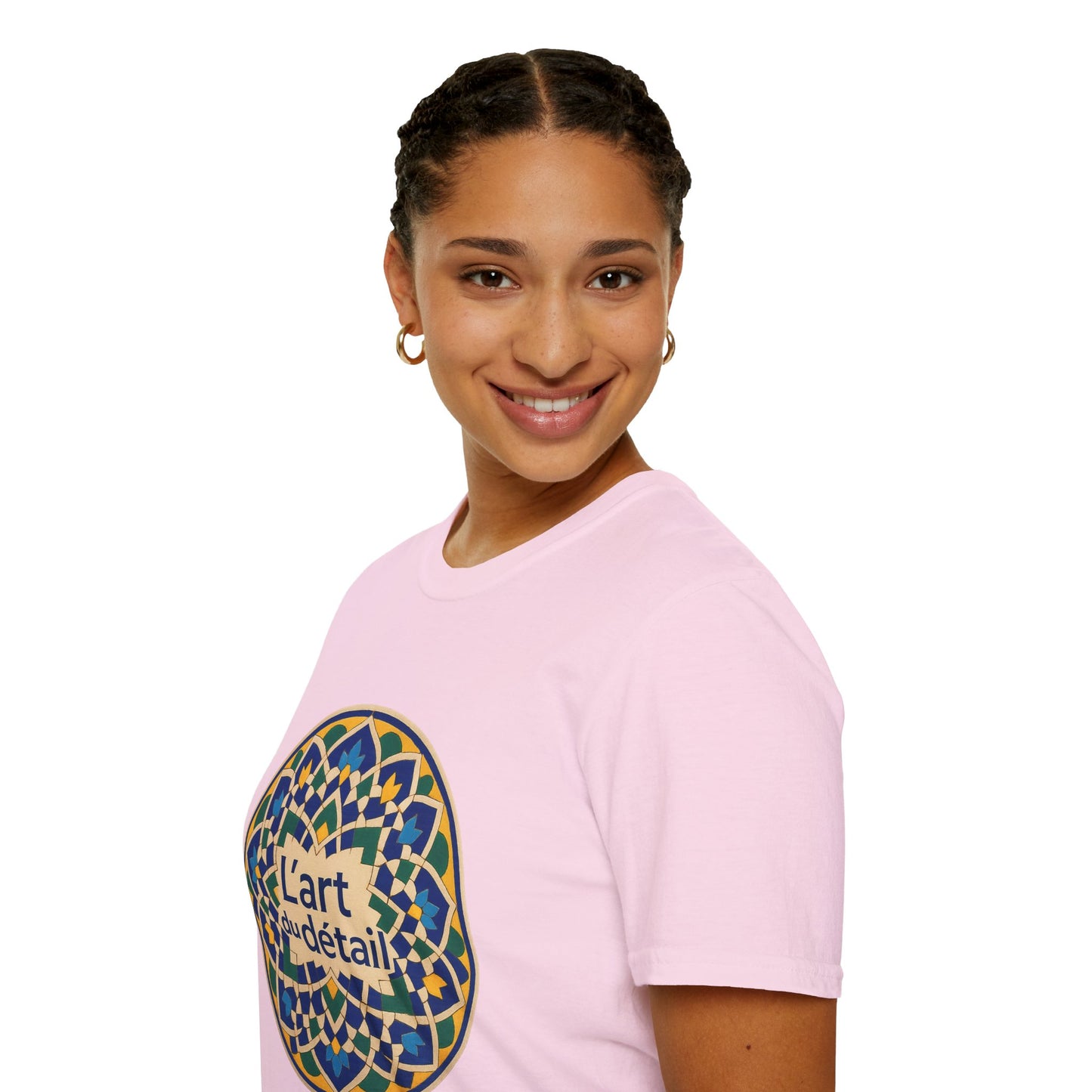 Artistic Detail Unisex T-Shirt, Mandala Tee, Boho Style Shirt, Relaxed Fit Top, Gift for Art Lovers, Casual Wear