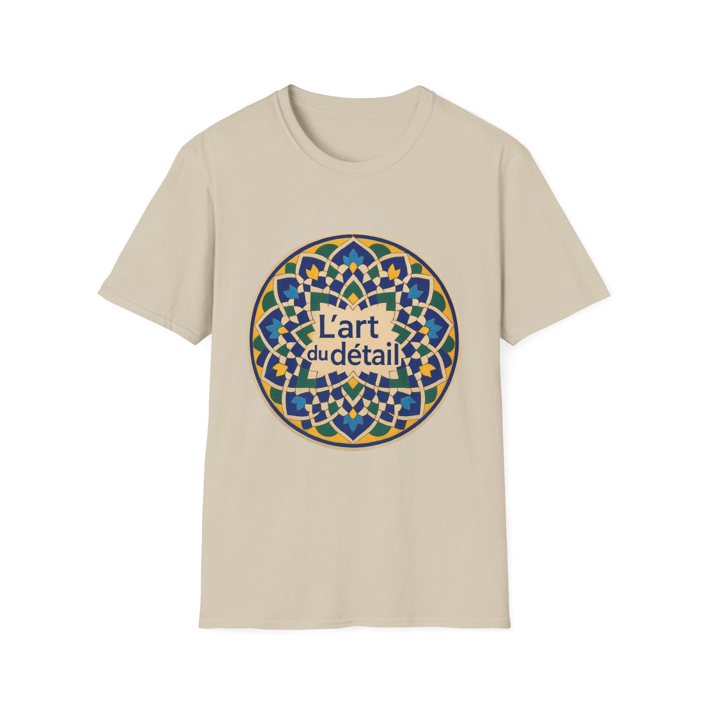 Artistic Detail Unisex T-Shirt, Mandala Tee, Boho Style Shirt, Relaxed Fit Top, Gift for Art Lovers, Casual Wear