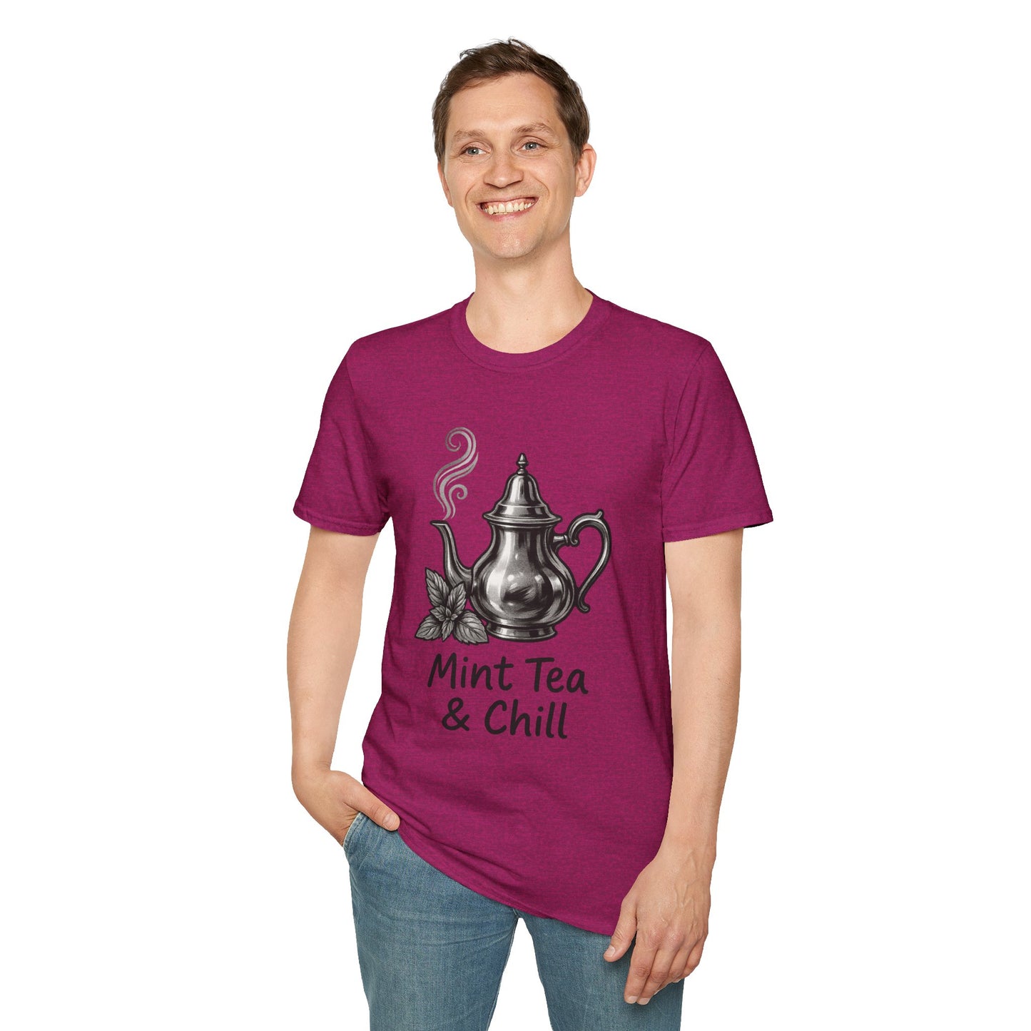 Mint Tea & Chill Unisex T-Shirt, Cozy Tee, Perfect Gift for Tea Lovers, Casual Wear, Relaxation