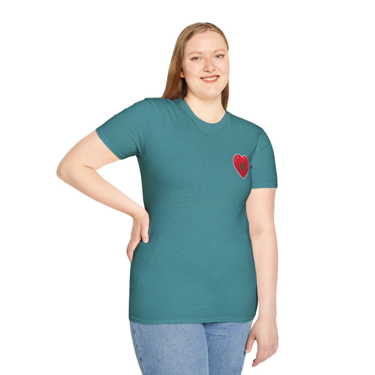 Heart Design Unisex Softstyle T-Shirt, Cute Gift for Couples, Valentine's Day, Casual Wear, Love Theme, Soft Cotton Tee