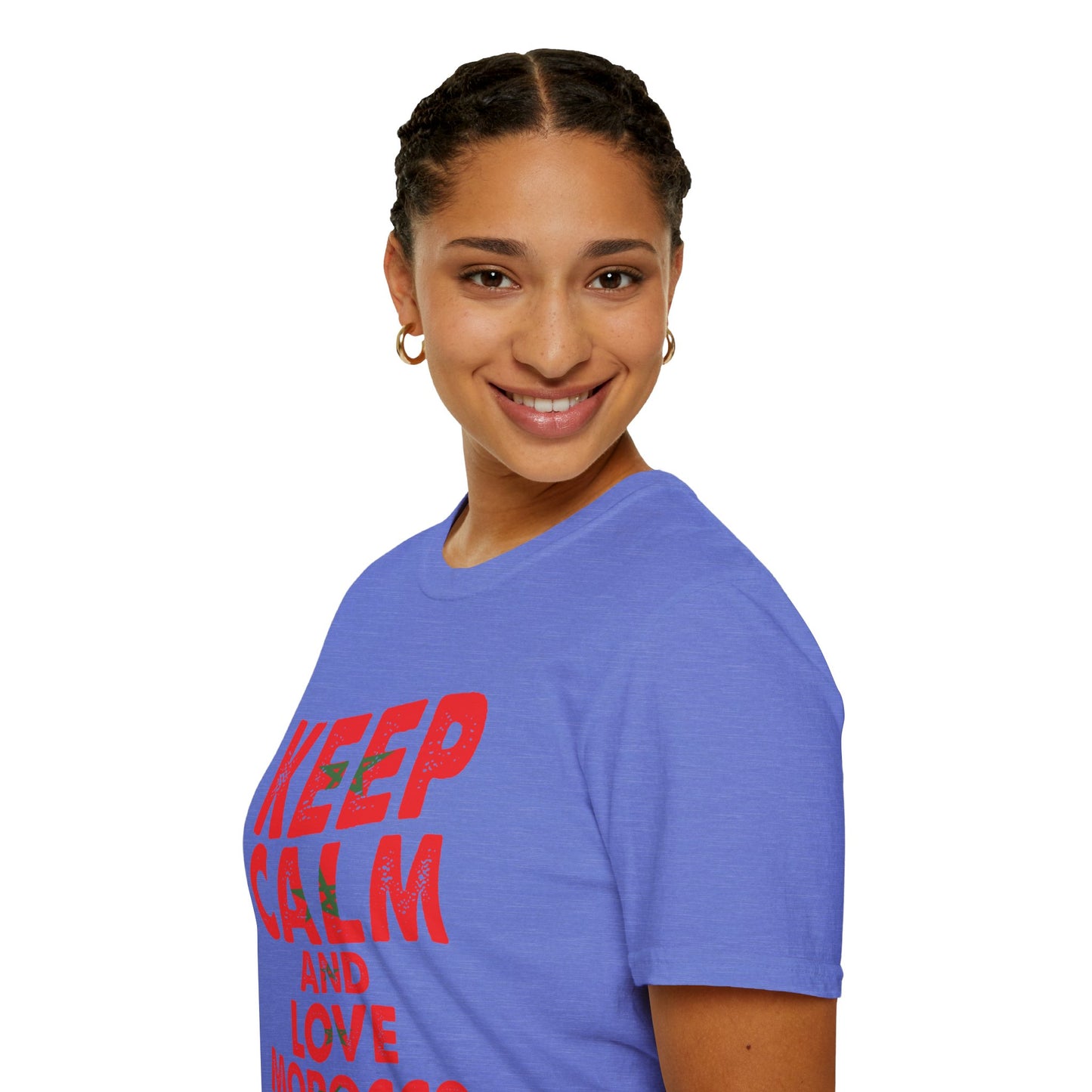 Keep Calm and Love Morocco Shirt, Unisex Softstyle T-Shirt, Gift for Travelers, Casual Wear, Souvenir, Ethnic Pride Wear