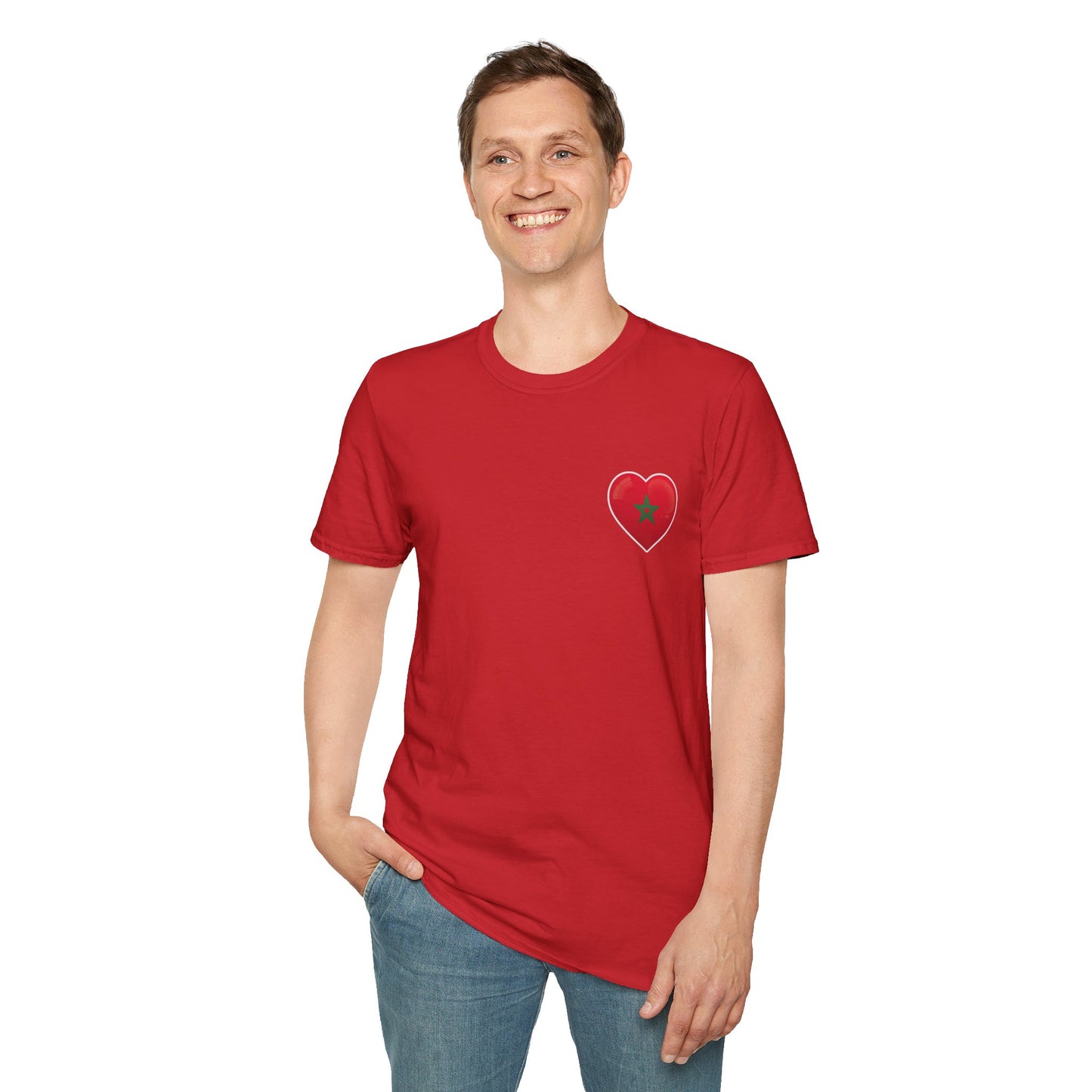 Heart Design Unisex Softstyle T-Shirt, Cute Gift for Couples, Valentine's Day, Casual Wear, Love Theme, Soft Cotton Tee