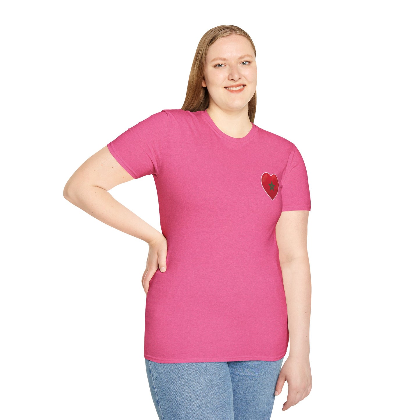 Heart Design Unisex Softstyle T-Shirt, Cute Gift for Couples, Valentine's Day, Casual Wear, Love Theme, Soft Cotton Tee