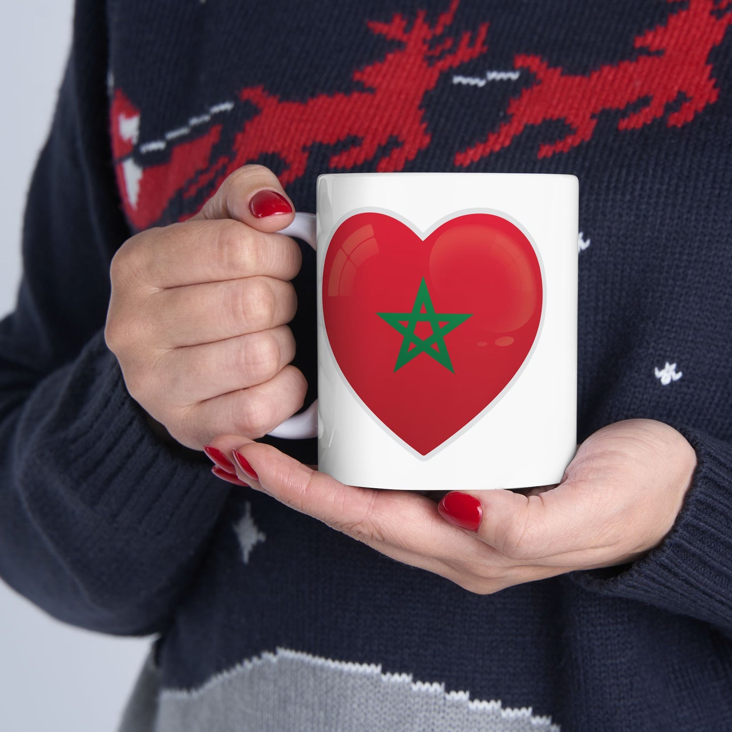 Heart Shaped Ceramic Mug - Cute Gift for Couples, Coffee Lovers, Valentine's Day, Engagement, Home Decor, Unique Drinkware