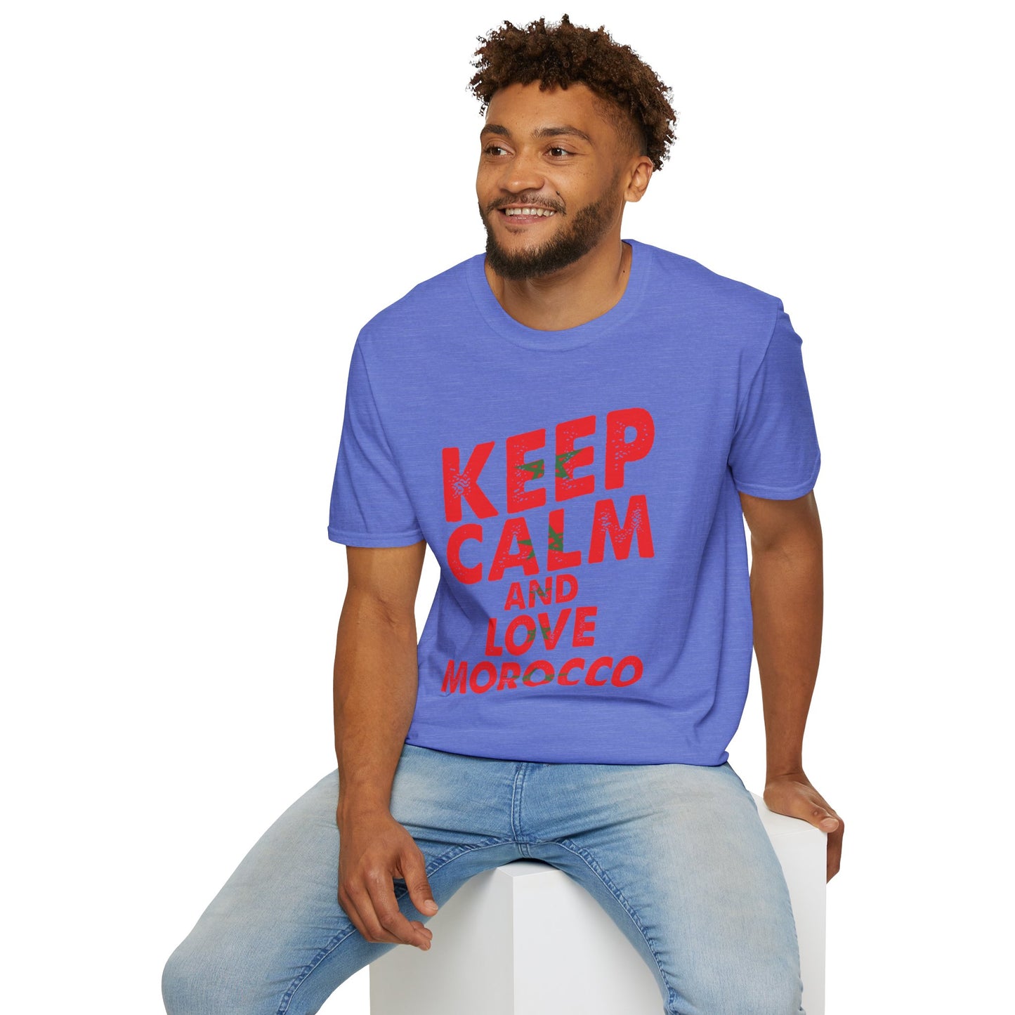 Keep Calm and Love Morocco Shirt, Unisex Softstyle T-Shirt, Gift for Travelers, Casual Wear, Souvenir, Ethnic Pride Wear