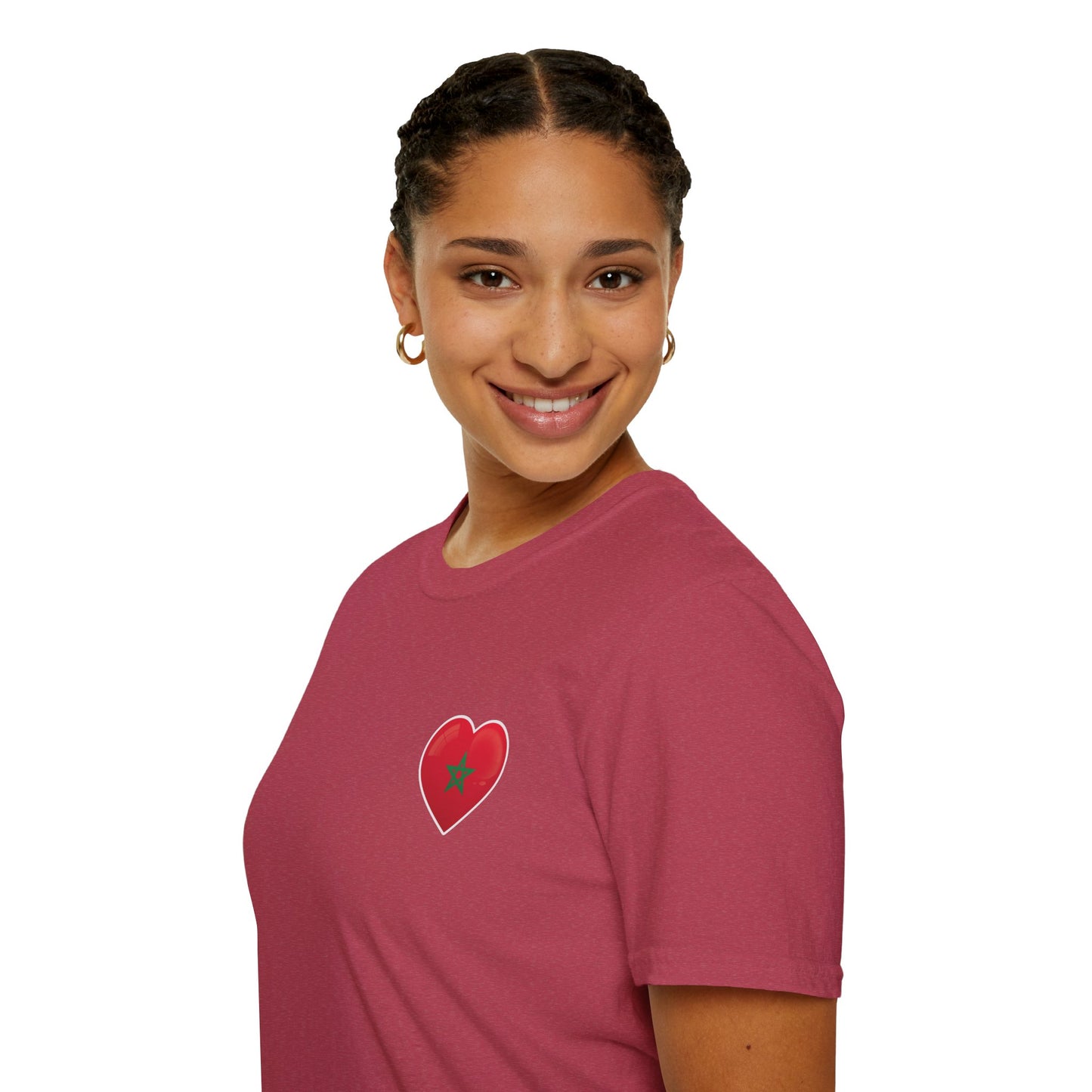 Heart Design Unisex Softstyle T-Shirt, Cute Gift for Couples, Valentine's Day, Casual Wear, Love Theme, Soft Cotton Tee