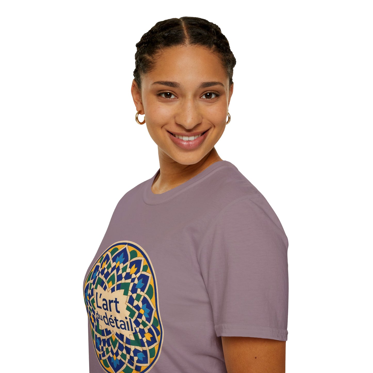 Artistic Detail Unisex T-Shirt, Mandala Tee, Boho Style Shirt, Relaxed Fit Top, Gift for Art Lovers, Casual Wear