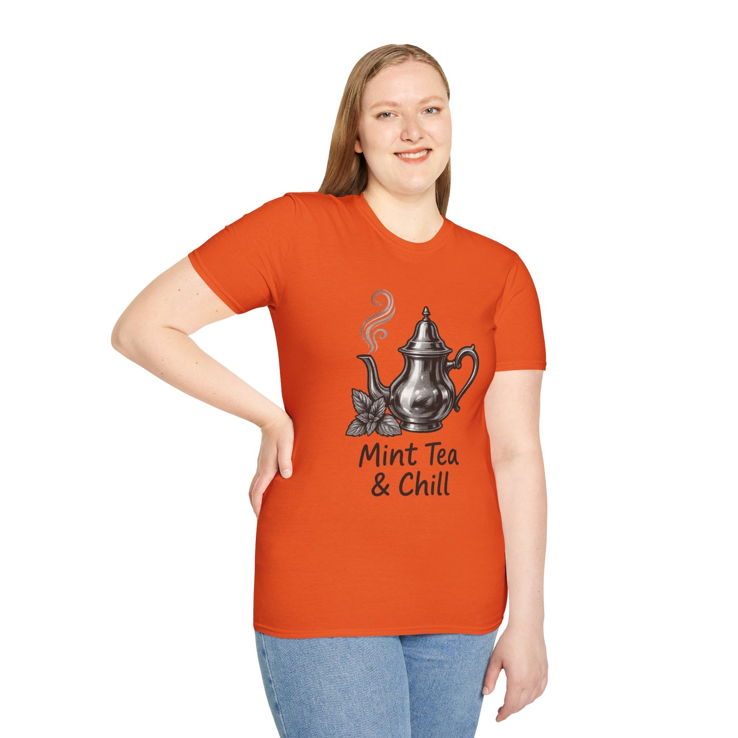 Mint Tea & Chill Unisex T-Shirt, Cozy Tee, Perfect Gift for Tea Lovers, Casual Wear, Relaxation