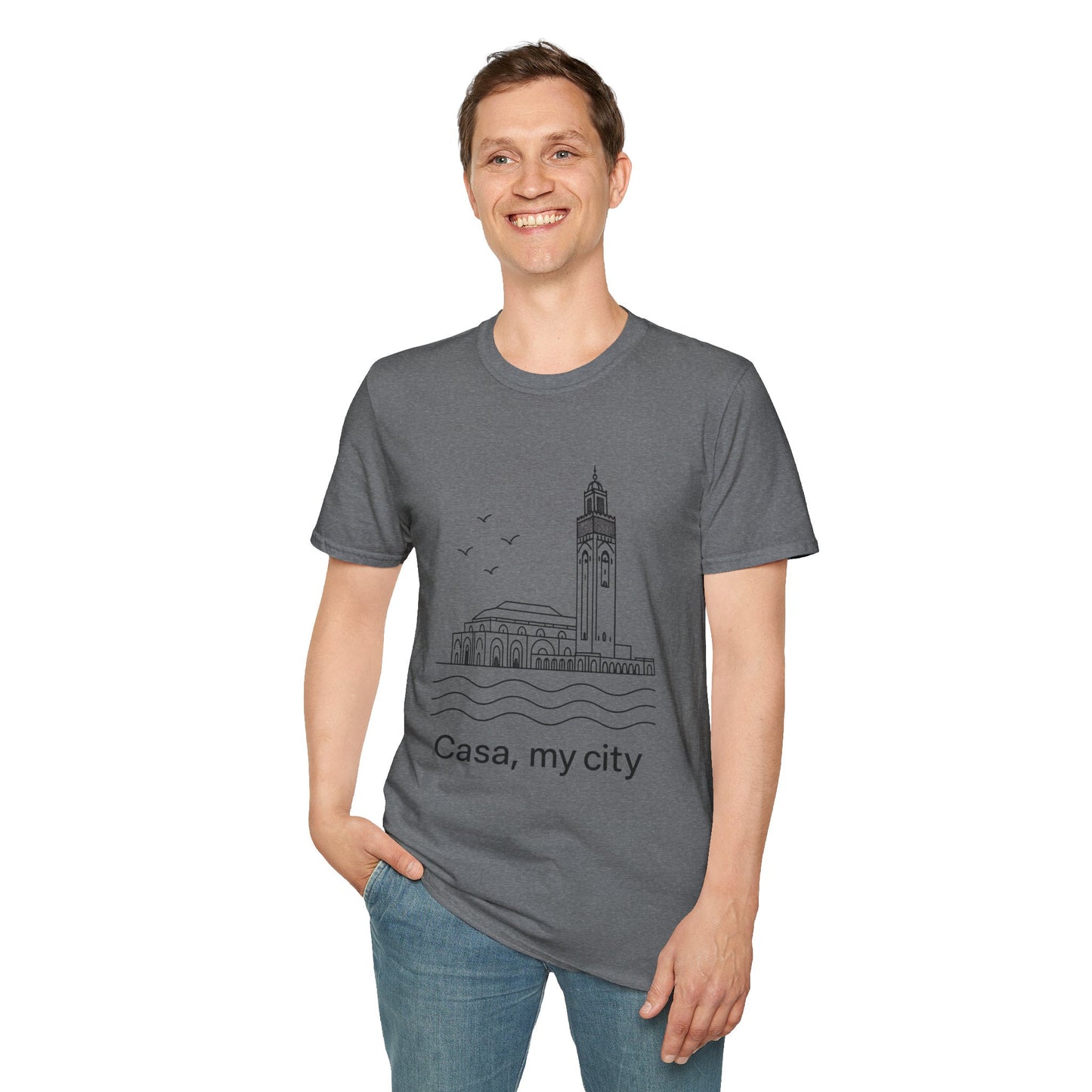 Casa My City Unisex Softstyle T-Shirt, Casual Tee, Gift for City Lovers, Urban Wear, Travel Souvenir, Home Décor Apparel