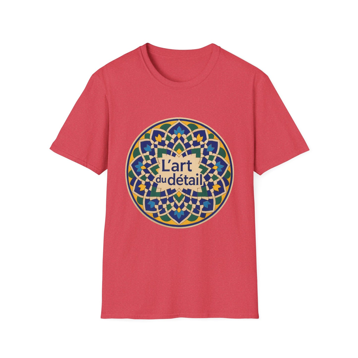 Artistic Detail Unisex T-Shirt, Mandala Tee, Boho Style Shirt, Relaxed Fit Top, Gift for Art Lovers, Casual Wear
