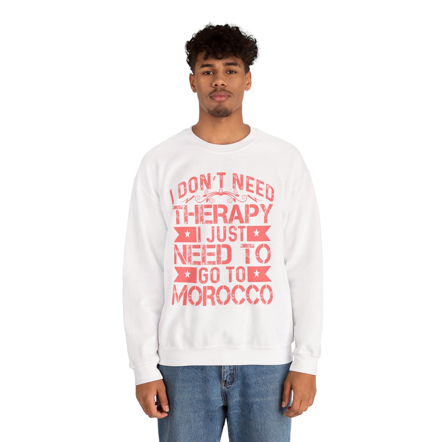 Morocco Therapy Sweatshirt, Unisex Crewneck, Casual Gift, Travel Vibes, Relaxation Apparel