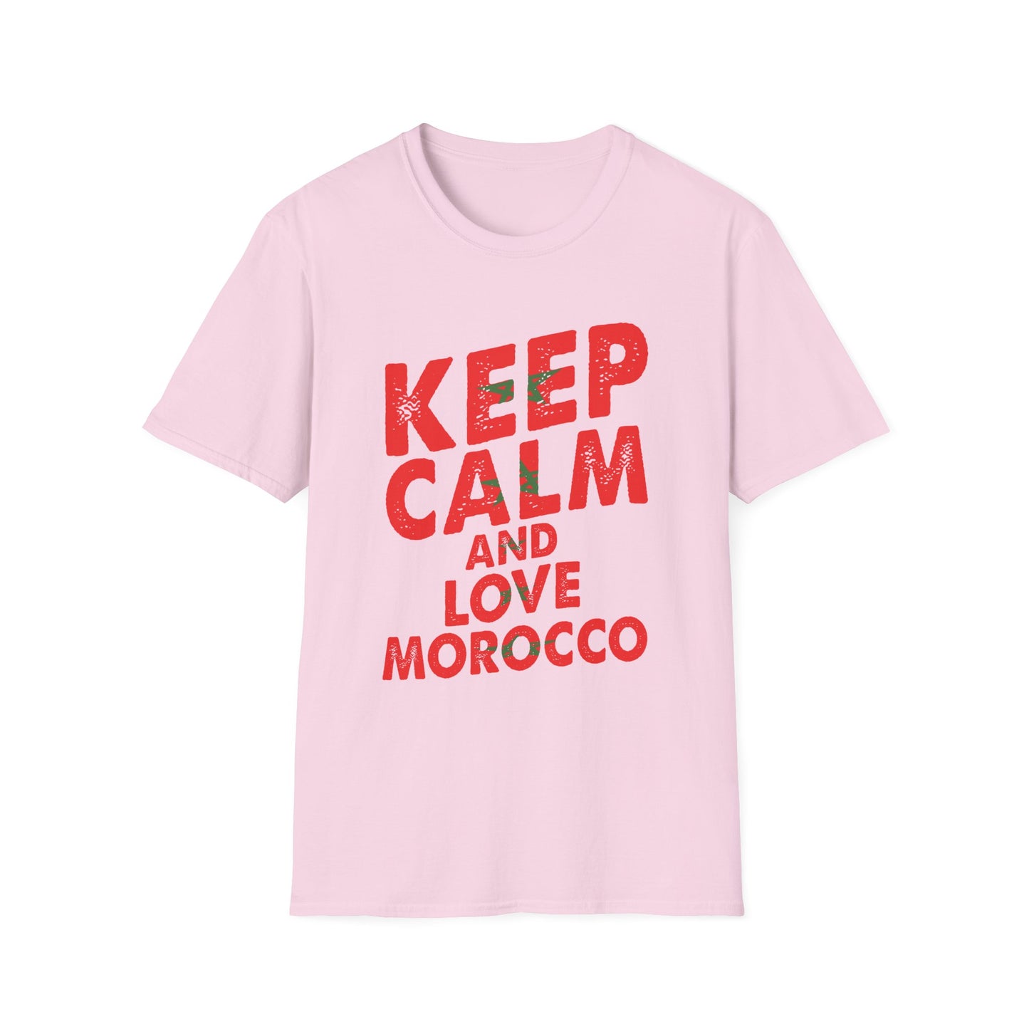 Keep Calm and Love Morocco Shirt, Unisex Softstyle T-Shirt, Gift for Travelers, Casual Wear, Souvenir, Ethnic Pride Wear