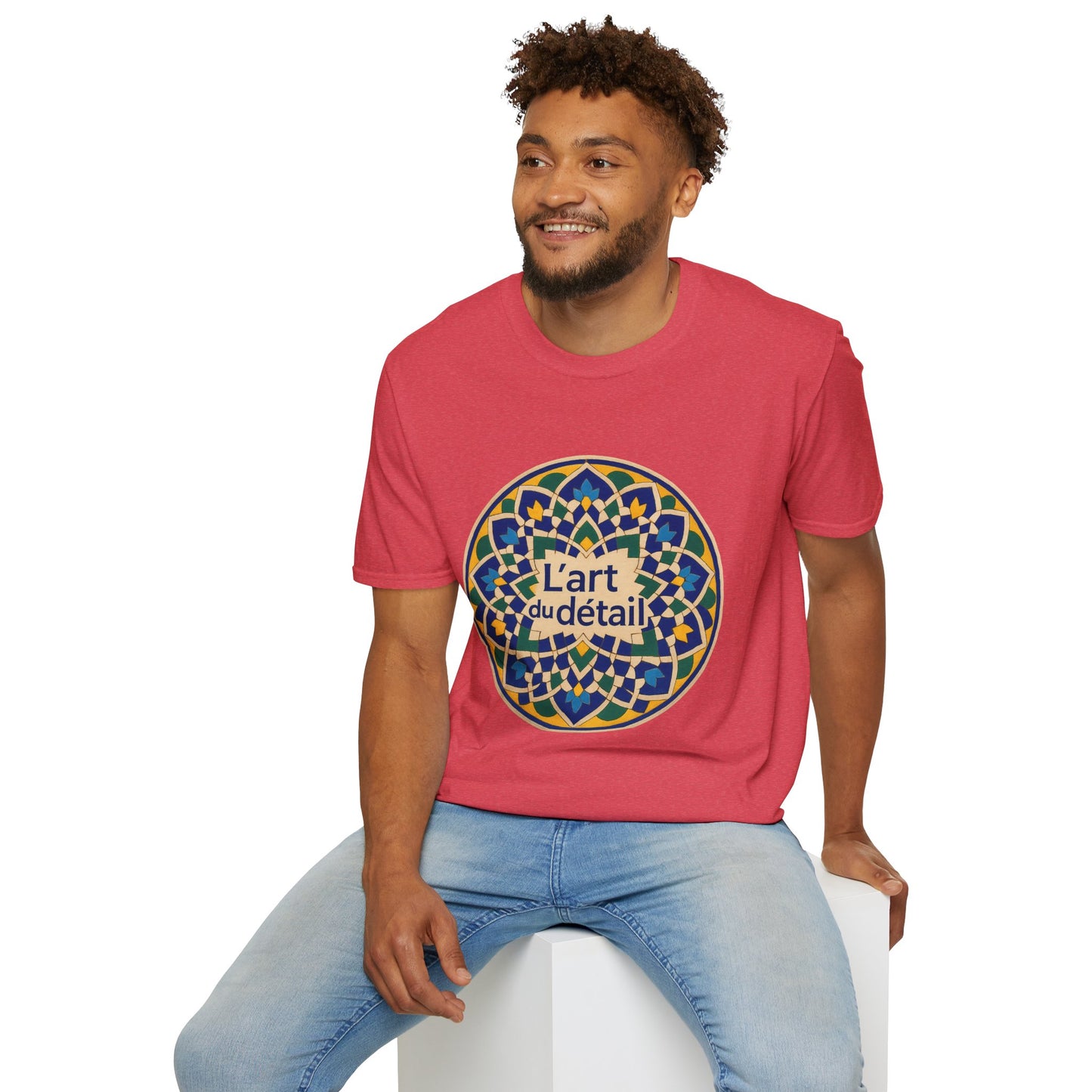 Artistic Detail Unisex T-Shirt, Mandala Tee, Boho Style Shirt, Relaxed Fit Top, Gift for Art Lovers, Casual Wear