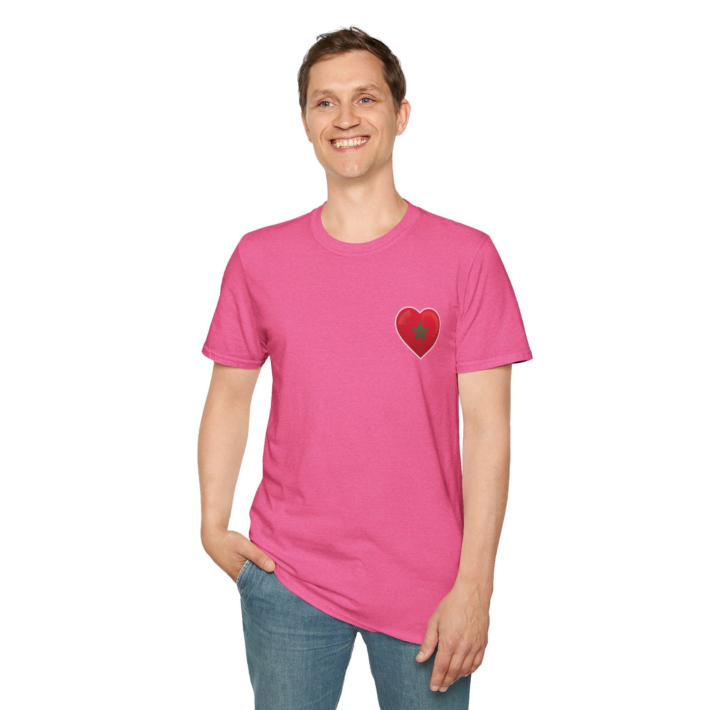 Heart Design Unisex Softstyle T-Shirt, Cute Gift for Couples, Valentine's Day, Casual Wear, Love Theme, Soft Cotton Tee