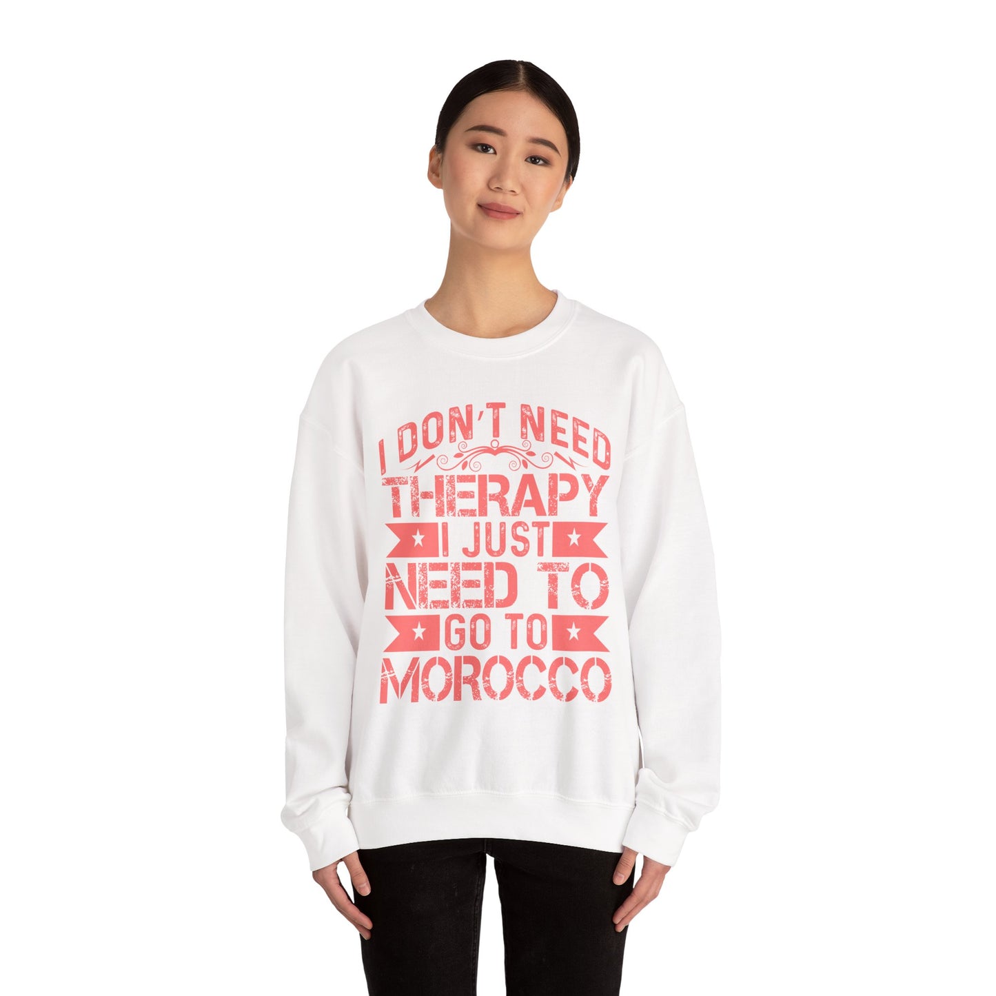 Morocco Therapy Sweatshirt, Unisex Crewneck, Casual Gift, Travel Vibes, Relaxation Apparel