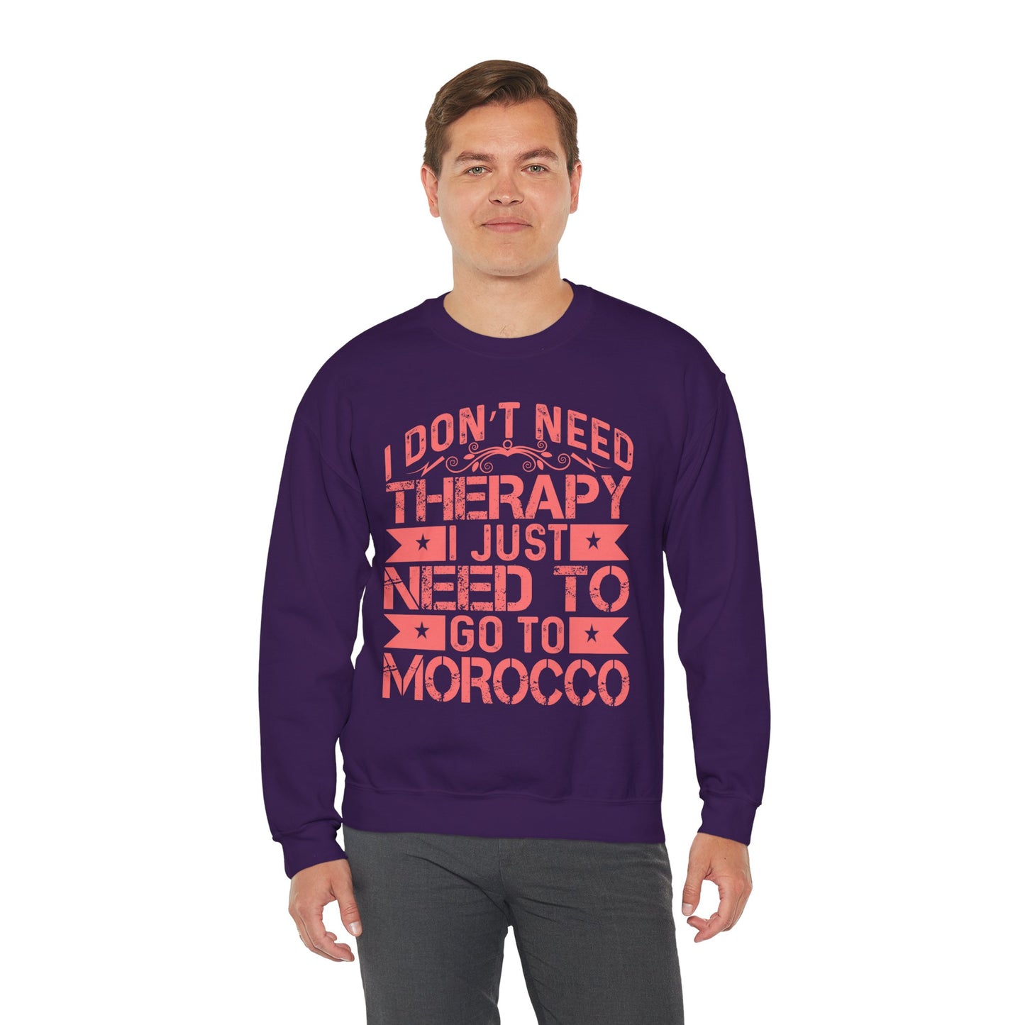 Morocco Therapy Sweatshirt, Unisex Crewneck, Casual Gift, Travel Vibes, Relaxation Apparel