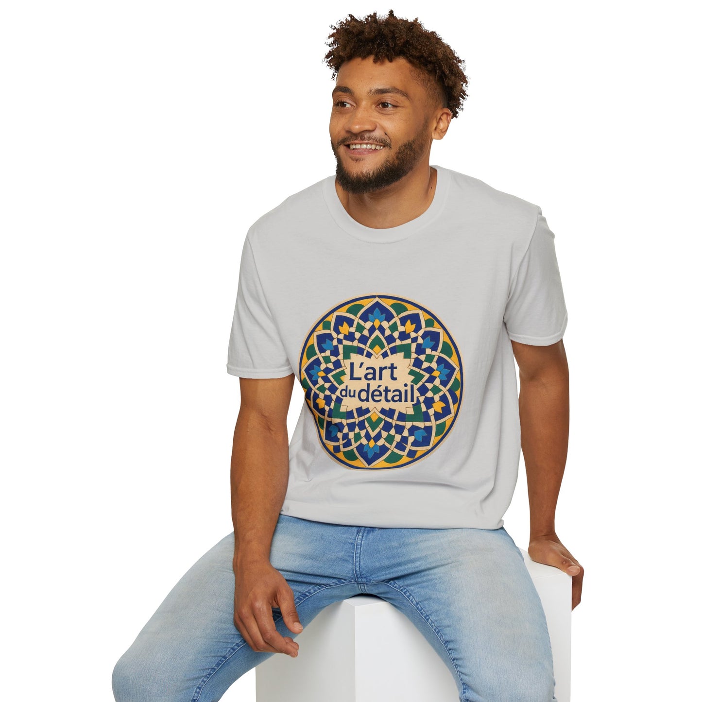 Artistic Detail Unisex T-Shirt, Mandala Tee, Boho Style Shirt, Relaxed Fit Top, Gift for Art Lovers, Casual Wear