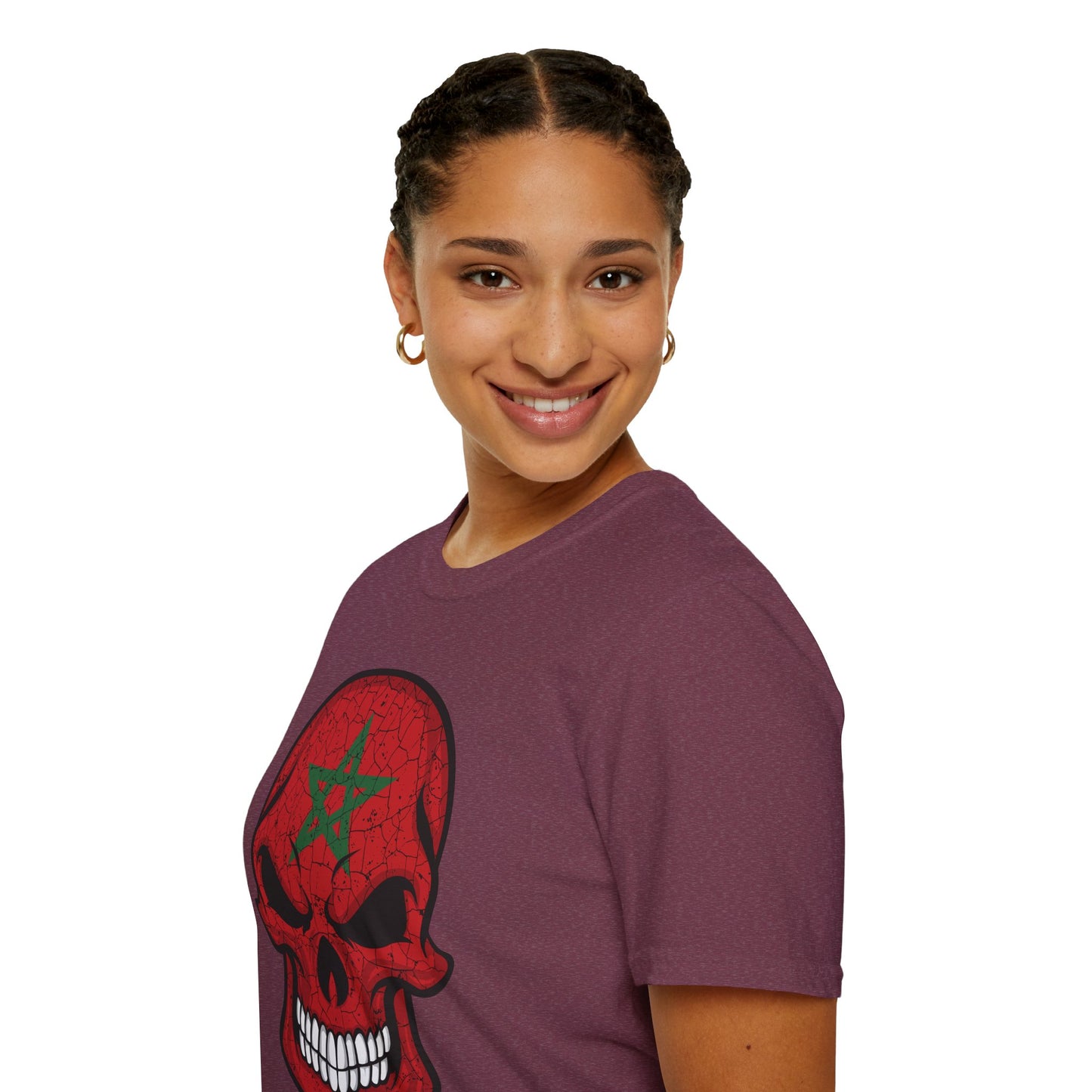 Moroccan Skull Graphic Tee, Unisex Softstyle T-Shirt, Edgy Fashion, Halloween Party Wear, Gifts for Him & Her, Rocker Style