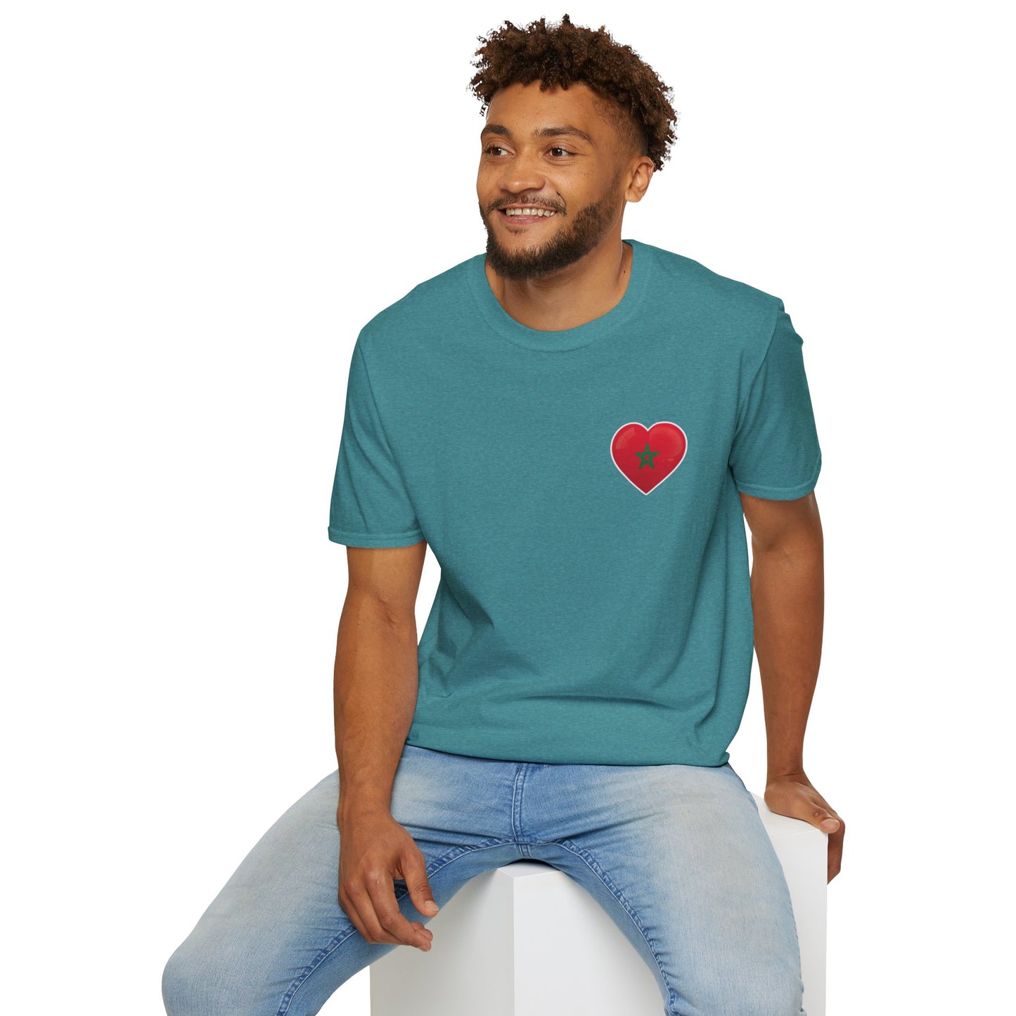 Heart Design Unisex Softstyle T-Shirt, Cute Gift for Couples, Valentine's Day, Casual Wear, Love Theme, Soft Cotton Tee