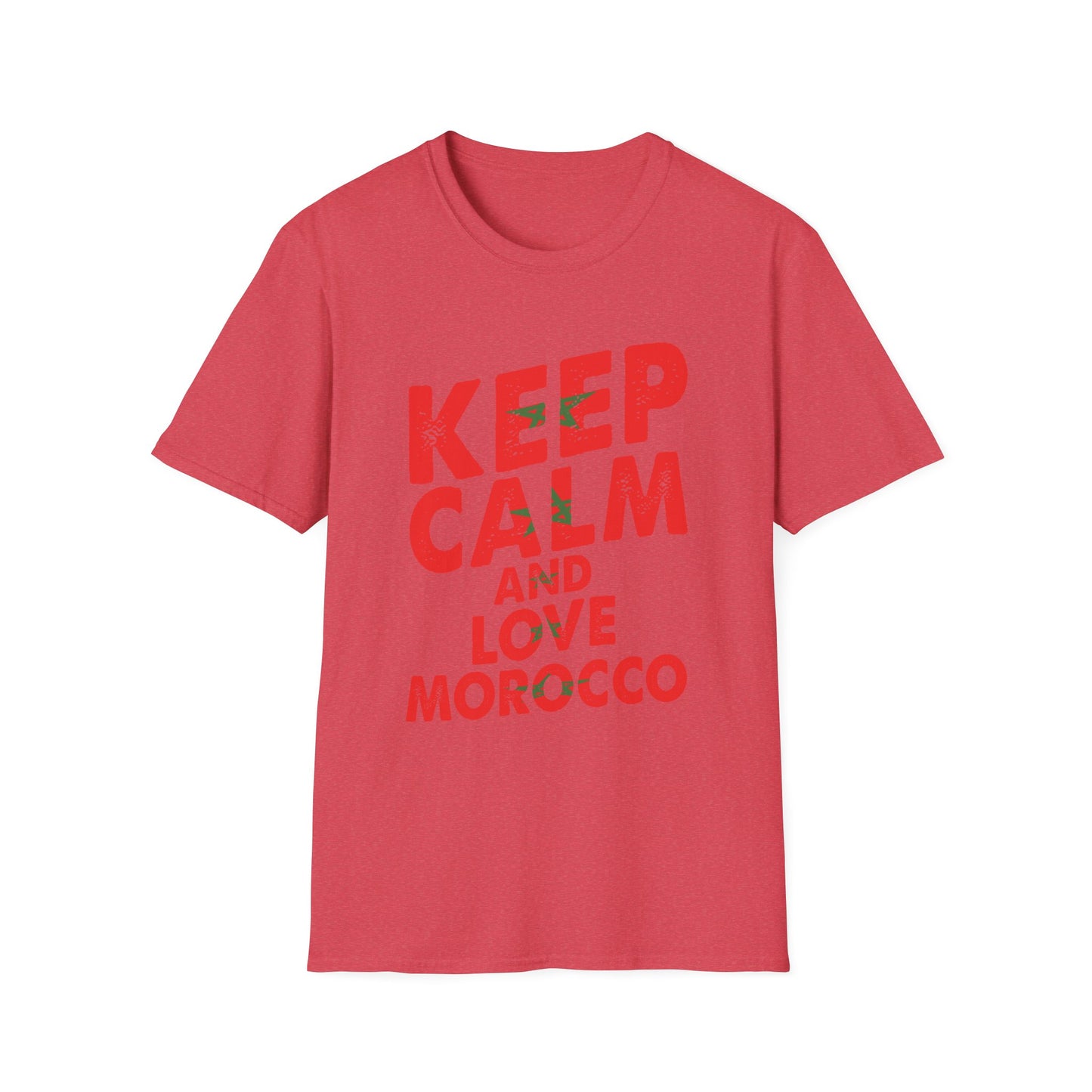Keep Calm and Love Morocco Shirt, Unisex Softstyle T-Shirt, Gift for Travelers, Casual Wear, Souvenir, Ethnic Pride Wear