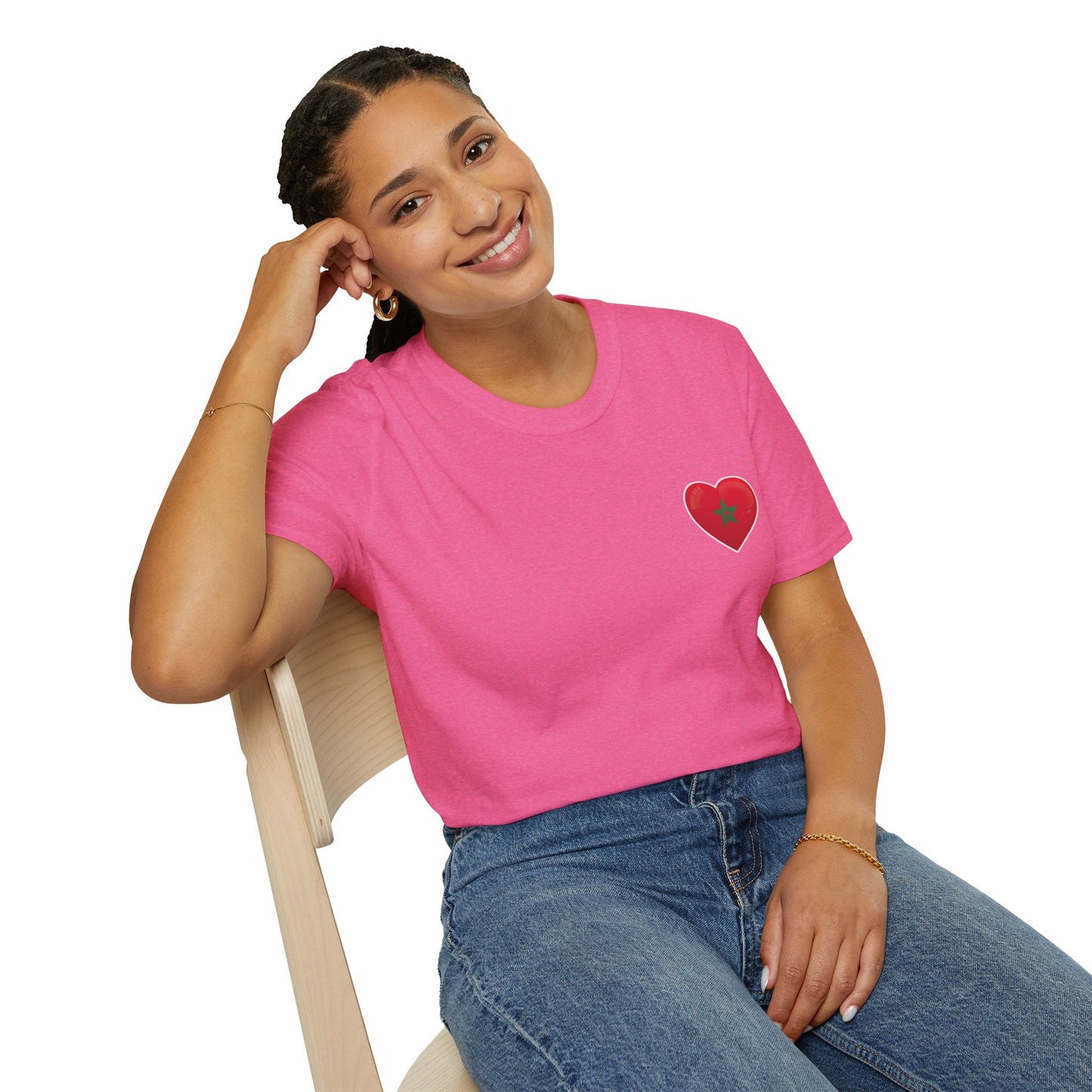 Heart Design Unisex Softstyle T-Shirt, Cute Gift for Couples, Valentine's Day, Casual Wear, Love Theme, Soft Cotton Tee