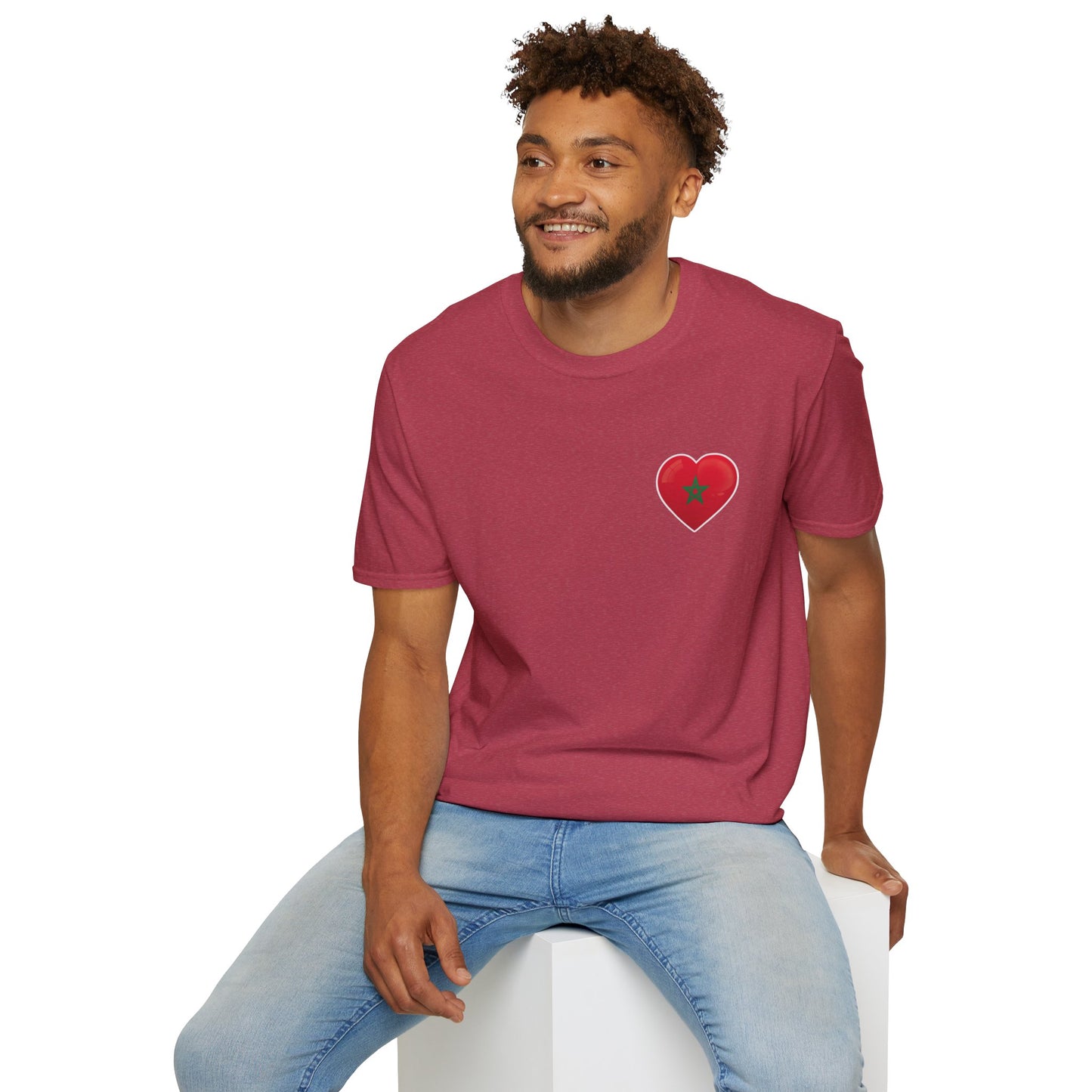 Heart Design Unisex Softstyle T-Shirt, Cute Gift for Couples, Valentine's Day, Casual Wear, Love Theme, Soft Cotton Tee