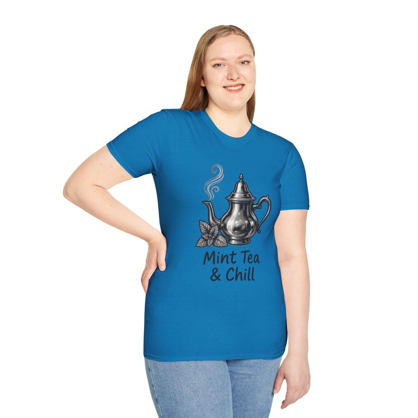 Mint Tea & Chill Unisex T-Shirt, Cozy Tee, Perfect Gift for Tea Lovers, Casual Wear, Relaxation